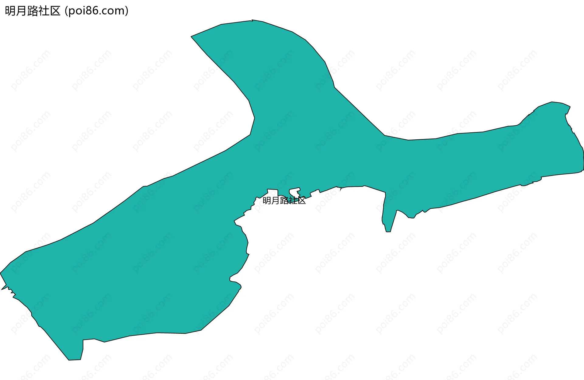 明月路社区边界地图