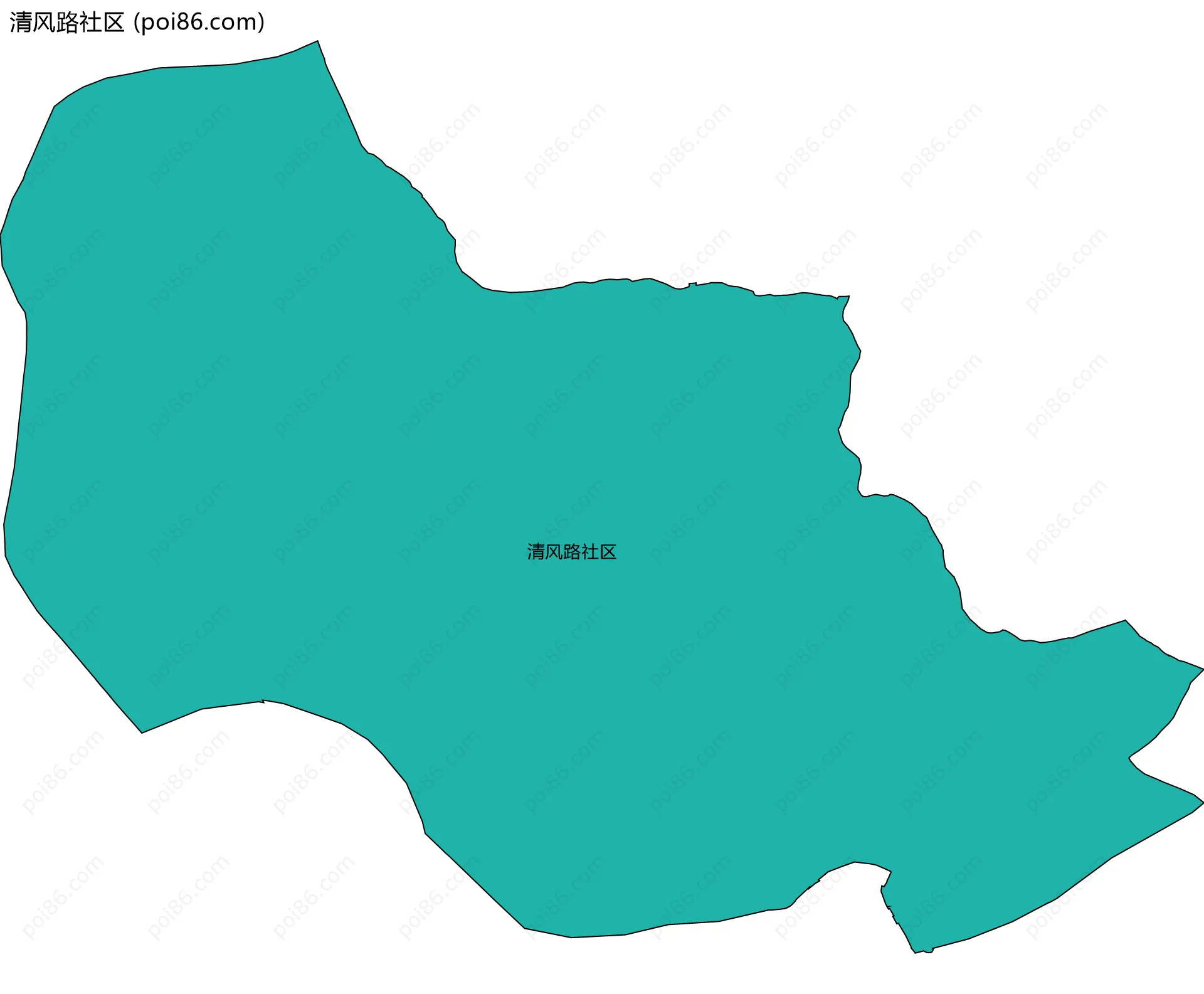 清风路社区边界地图