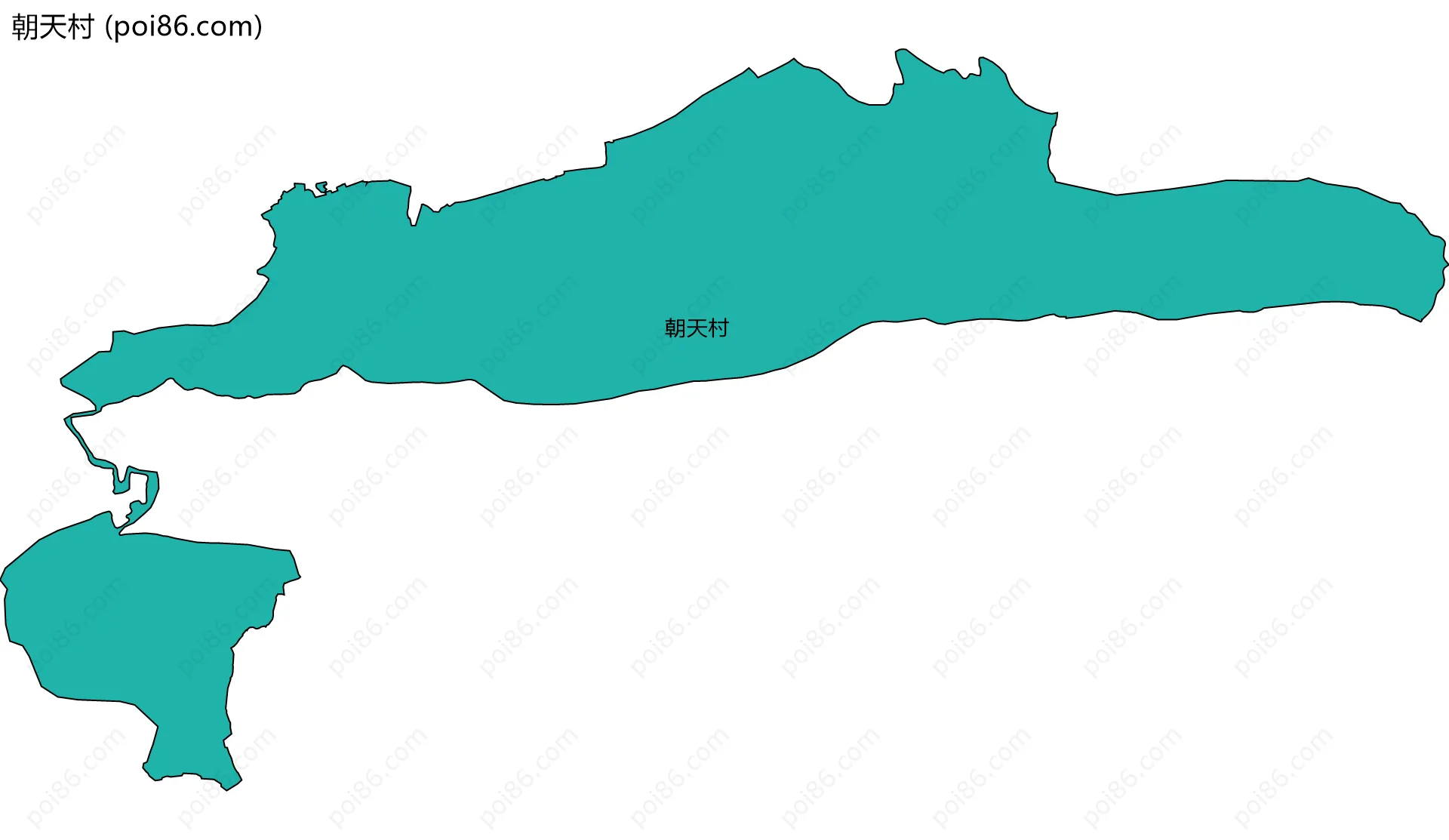 朝天村边界地图