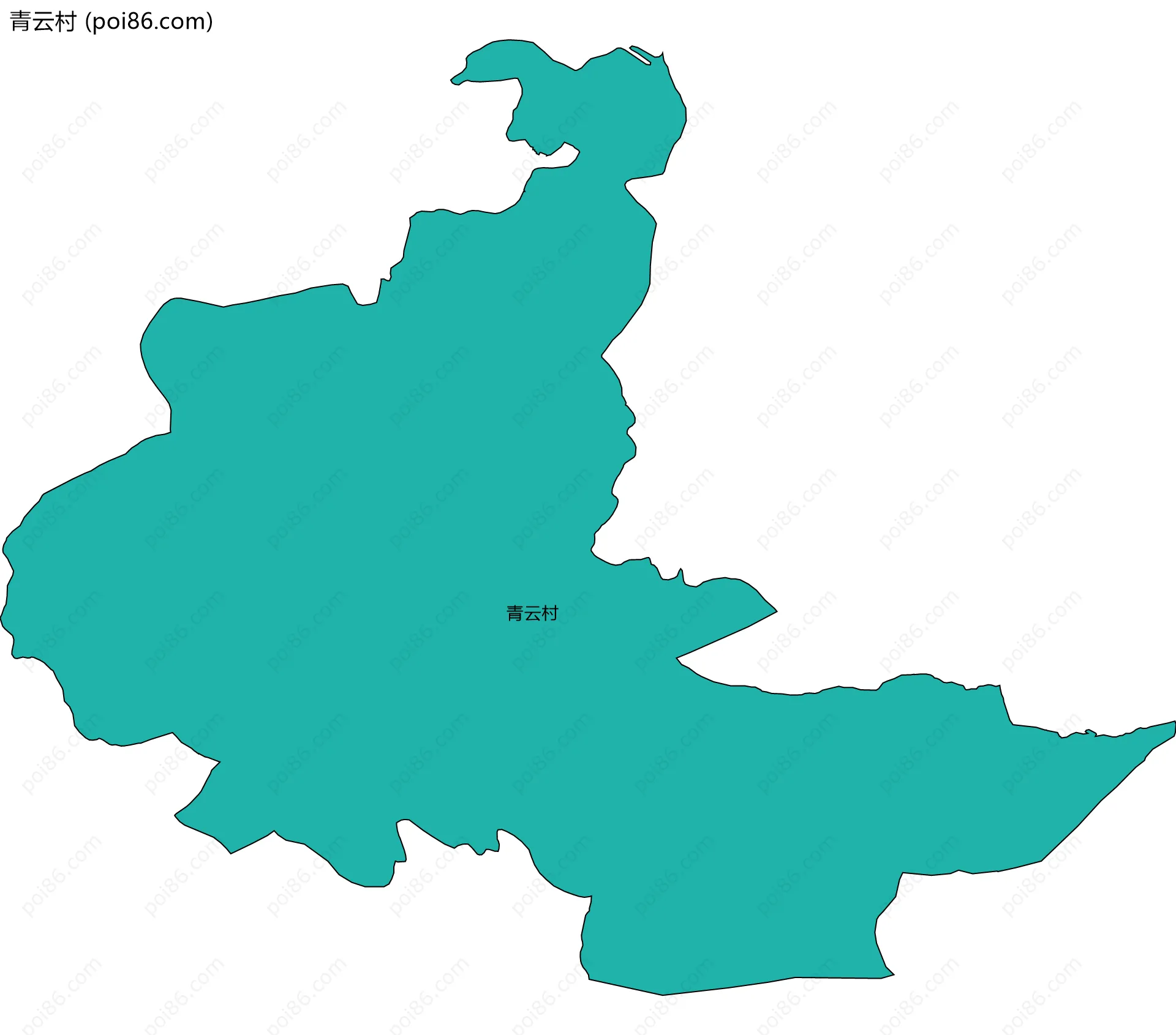 青云村边界地图