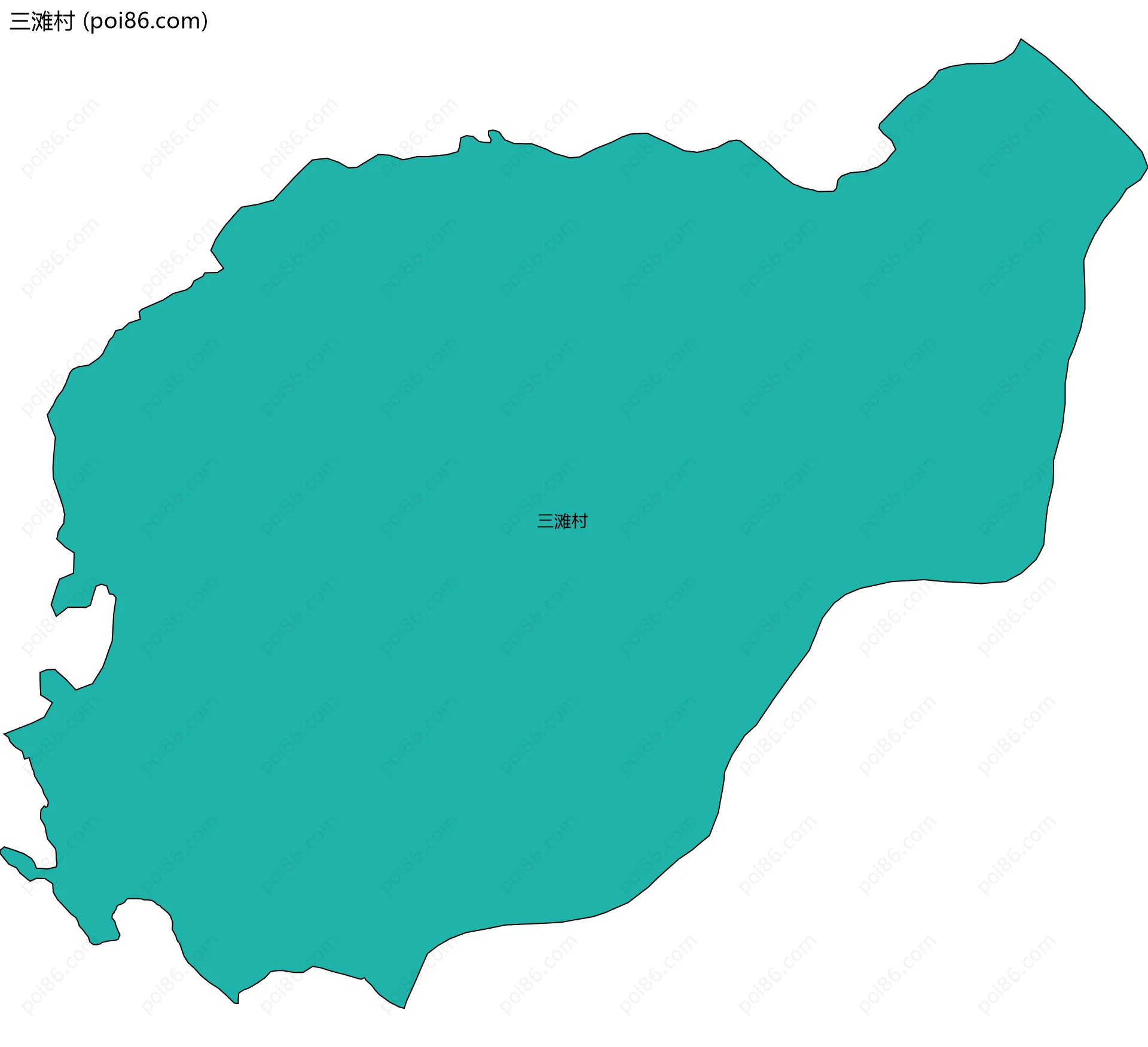 三滩村边界地图