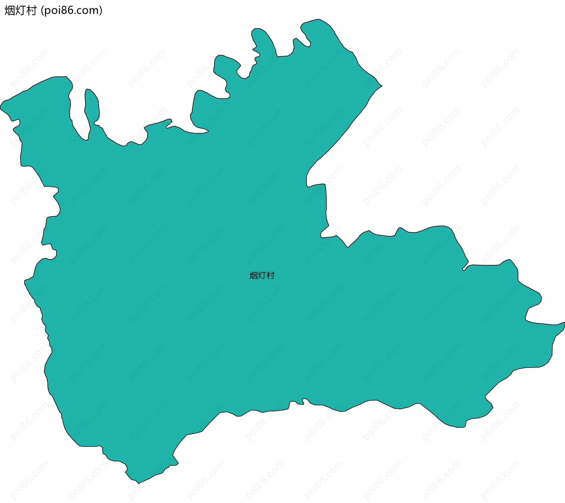 烟灯村边界地图