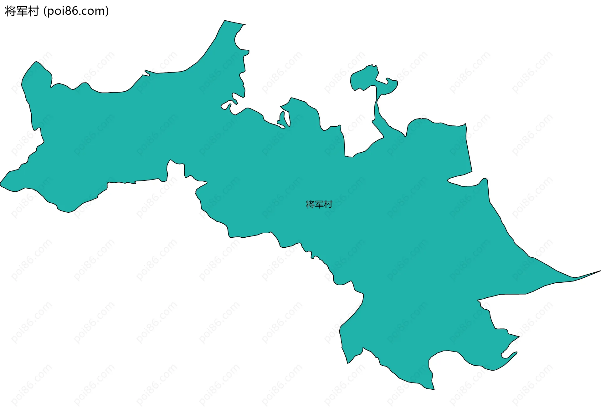 将军村边界地图