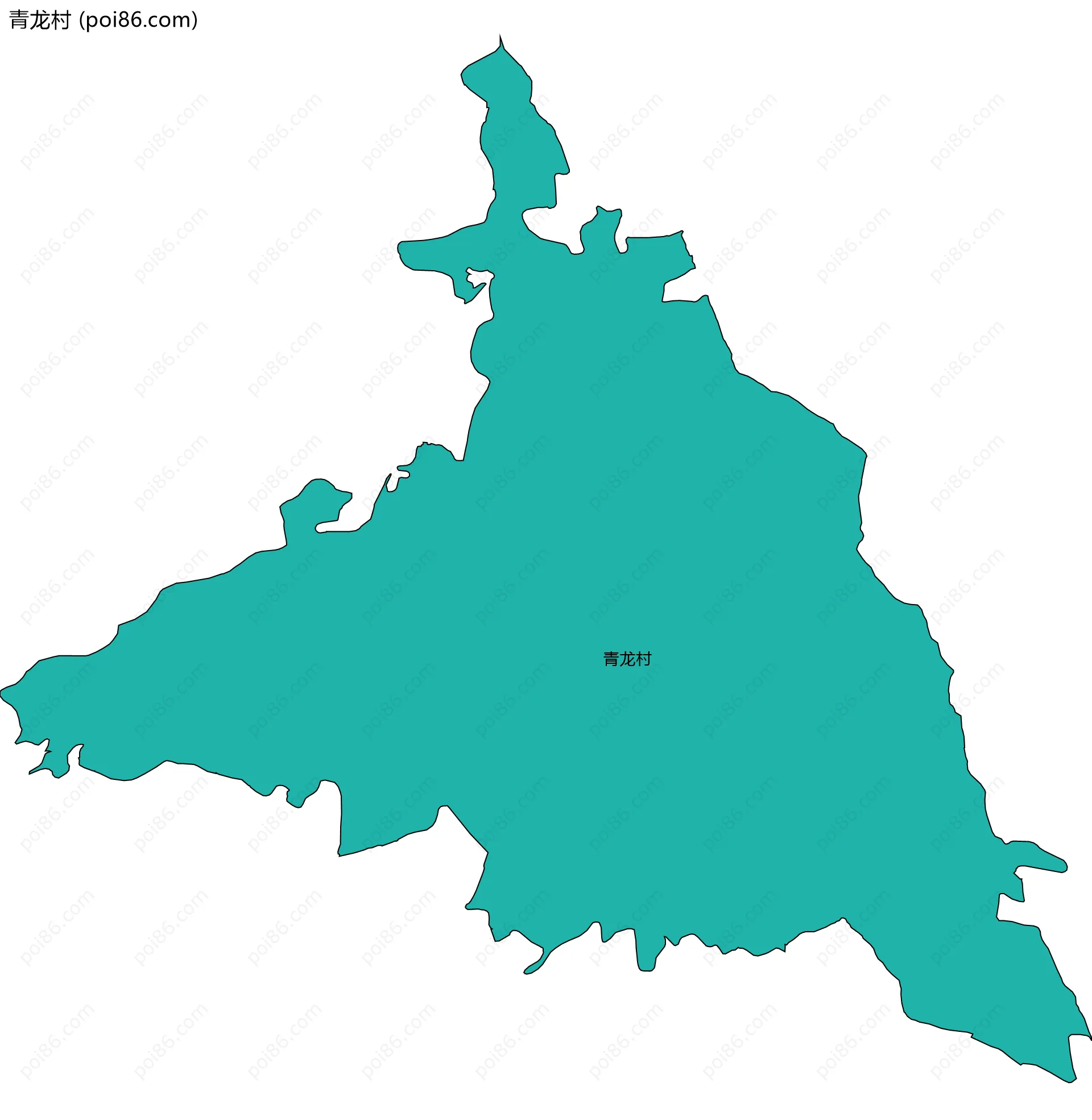 青龙村边界地图