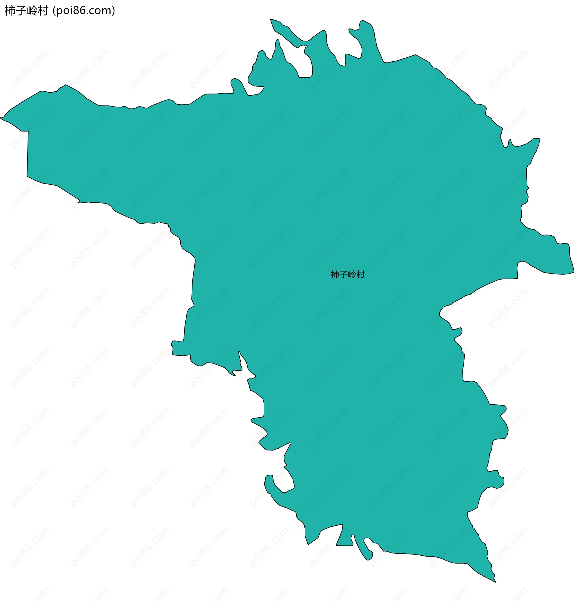 柿子岭村边界地图