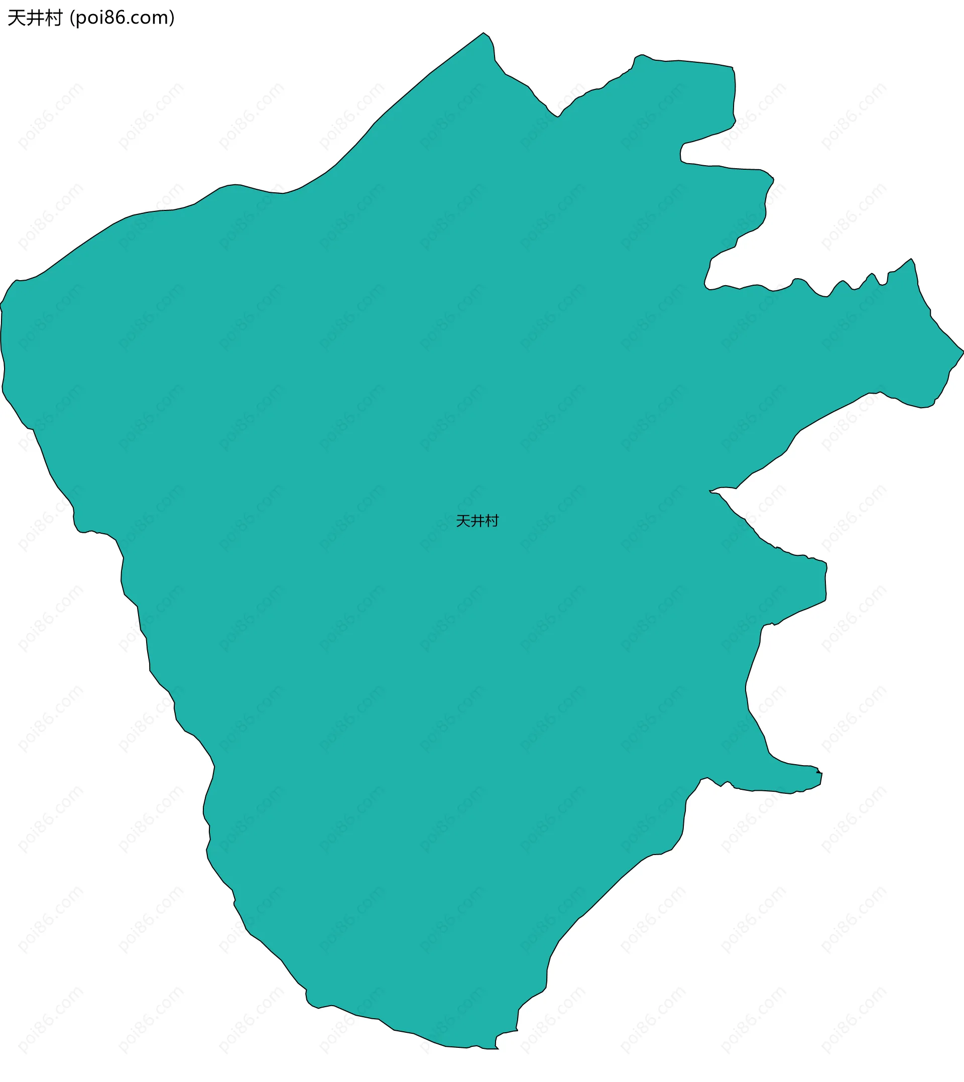 天井村边界地图