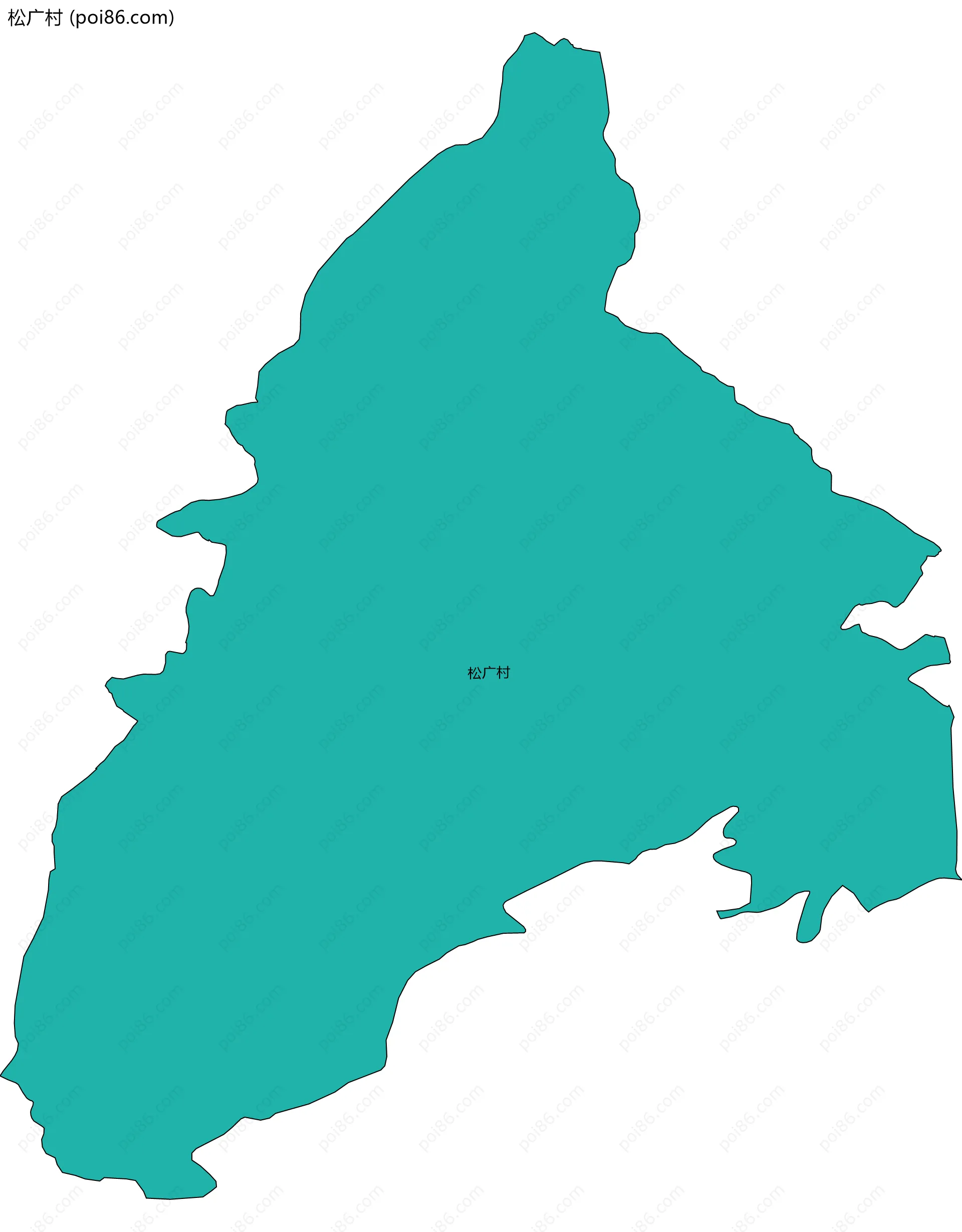 松广村边界地图