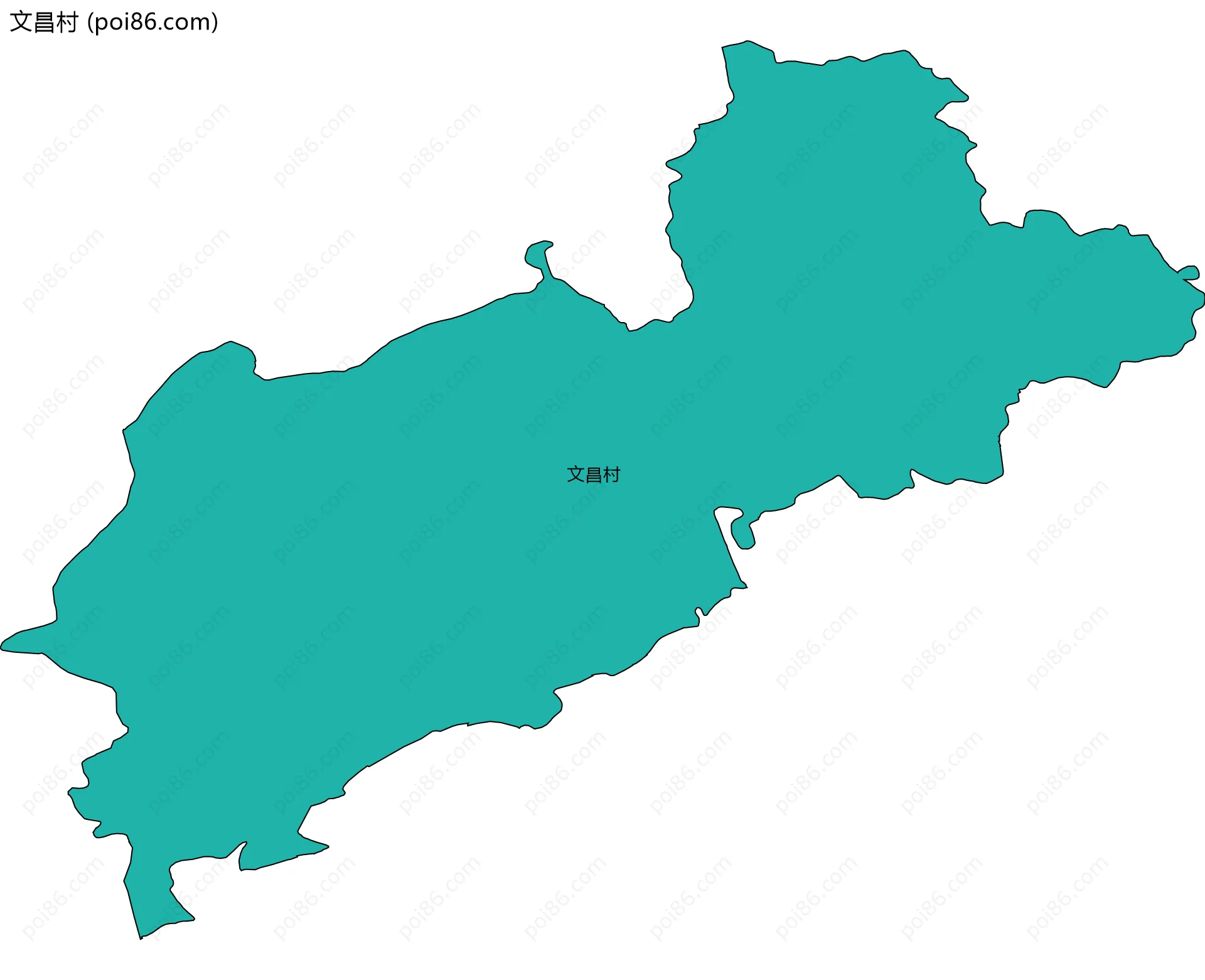 文昌村边界地图