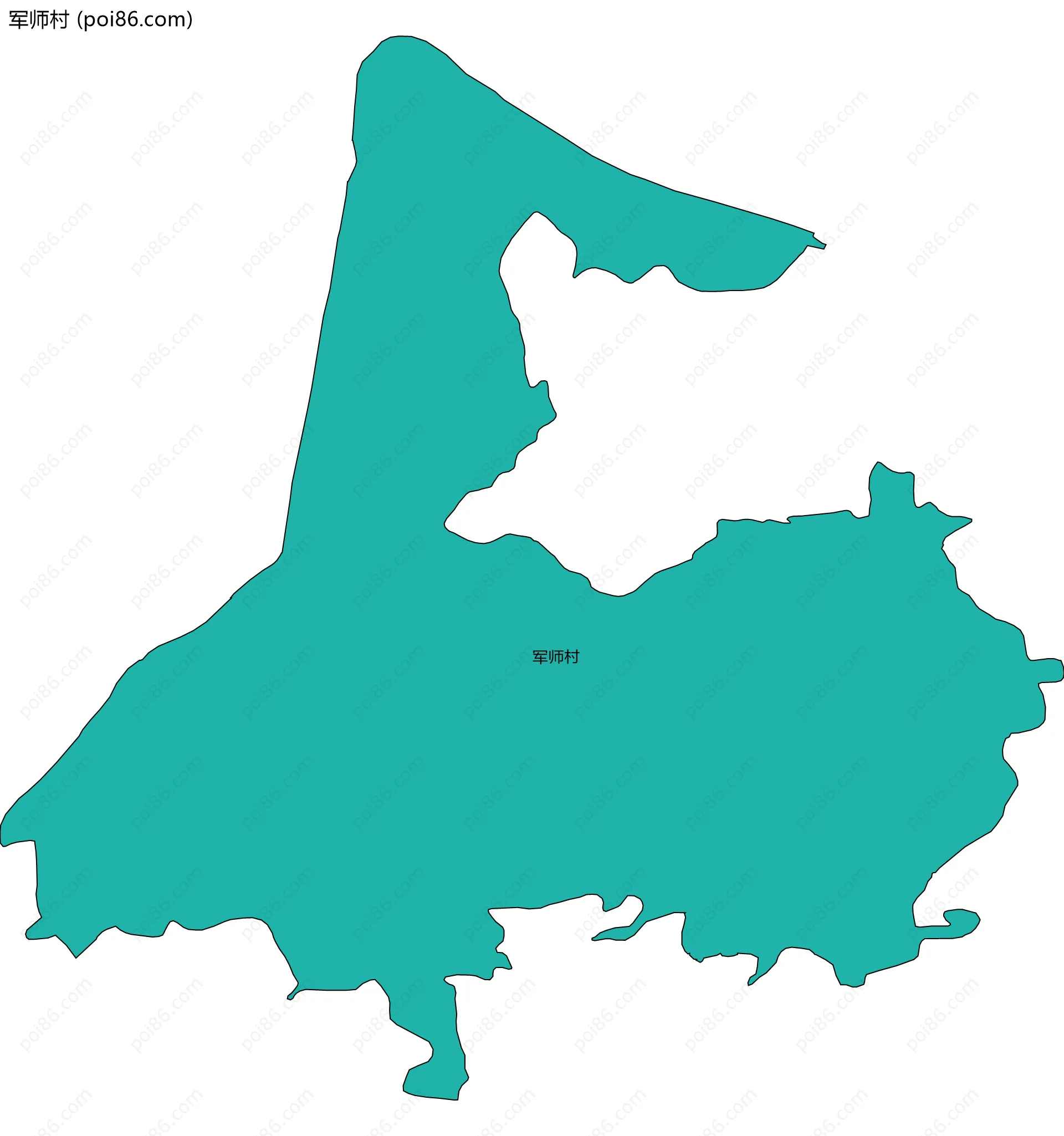 军师村边界地图