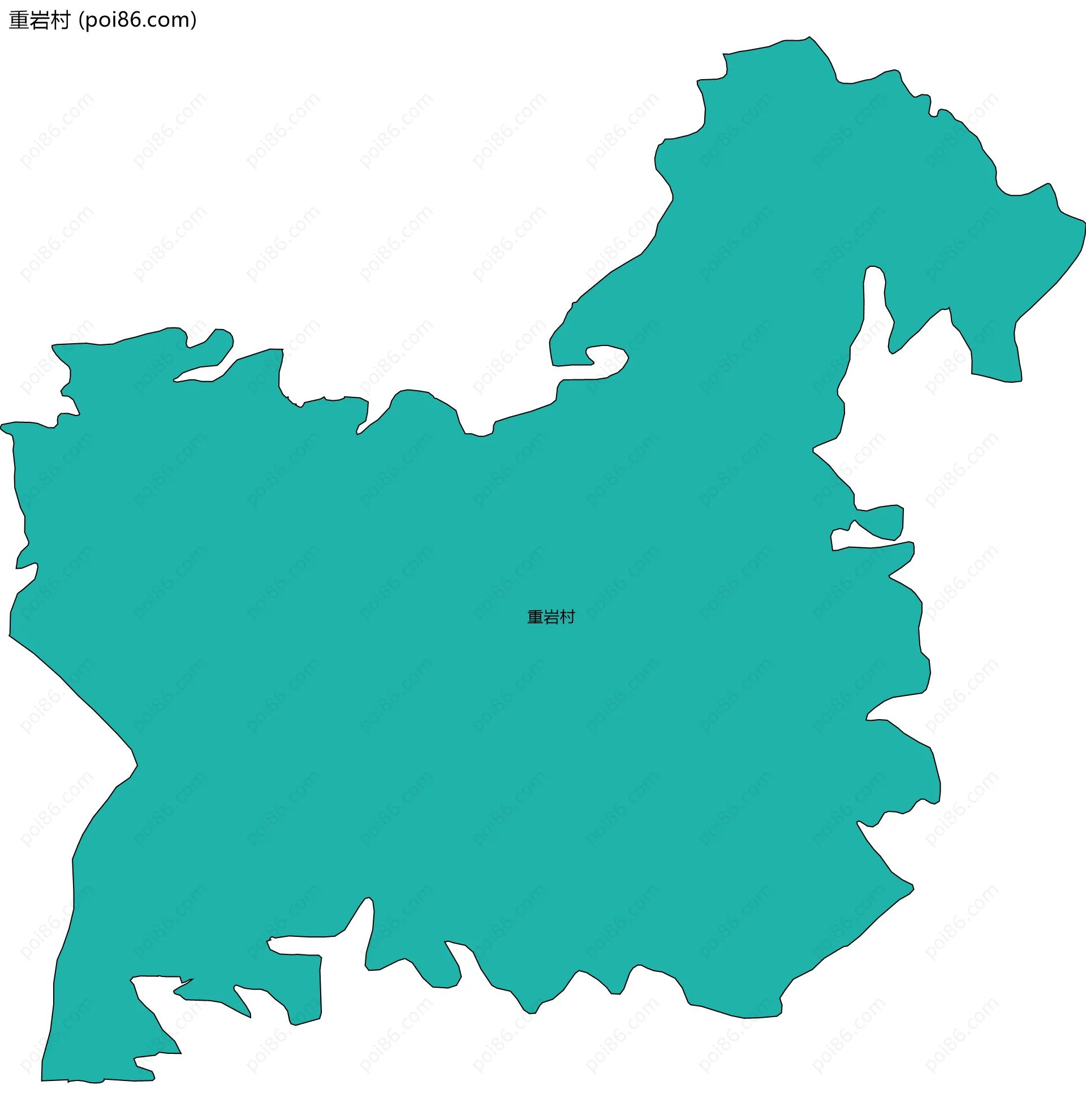 重岩村边界地图