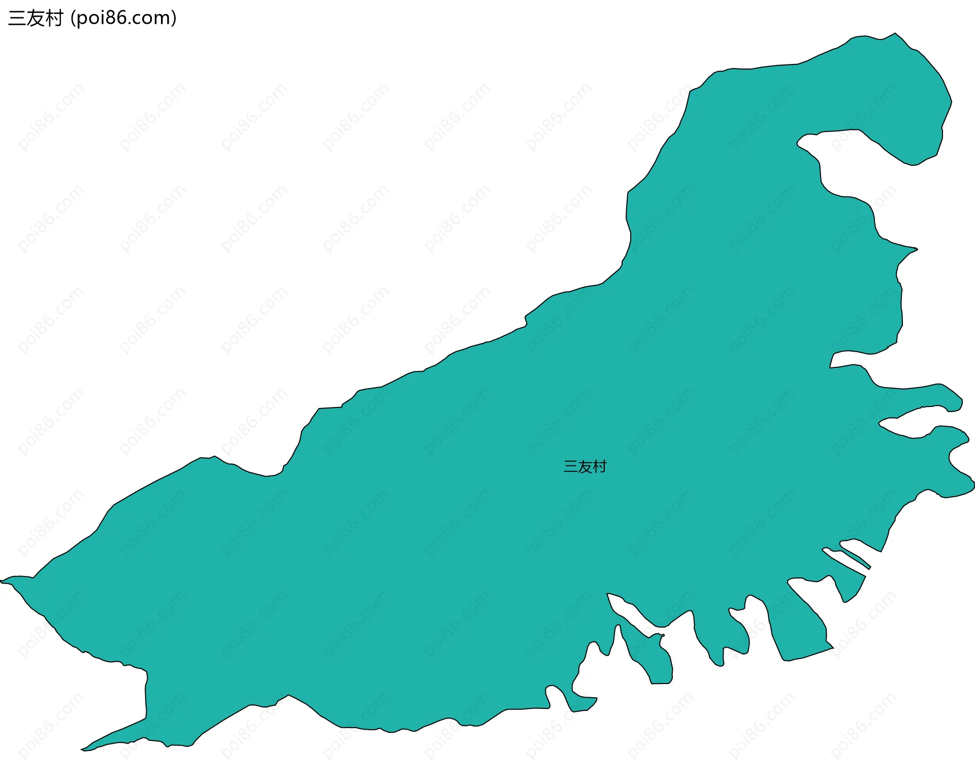 三友村边界地图