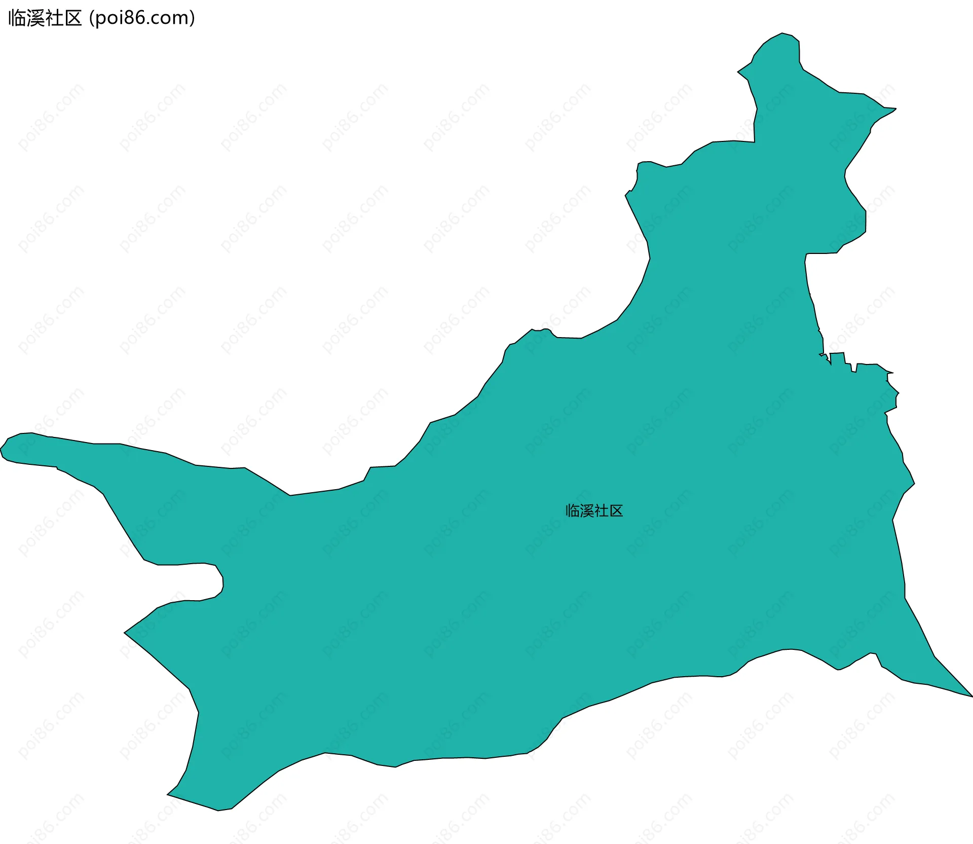 临溪社区边界地图