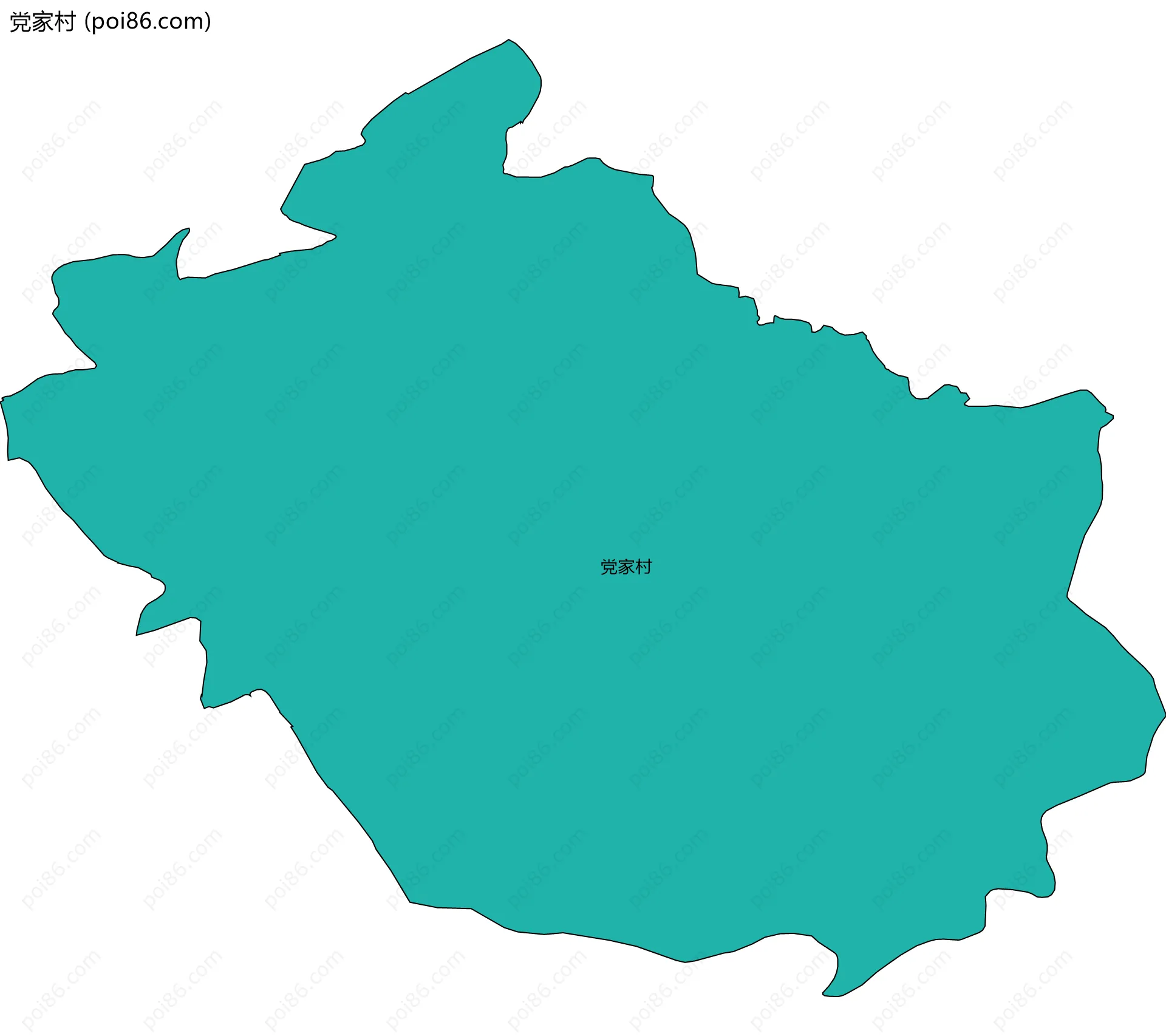 党家村边界地图