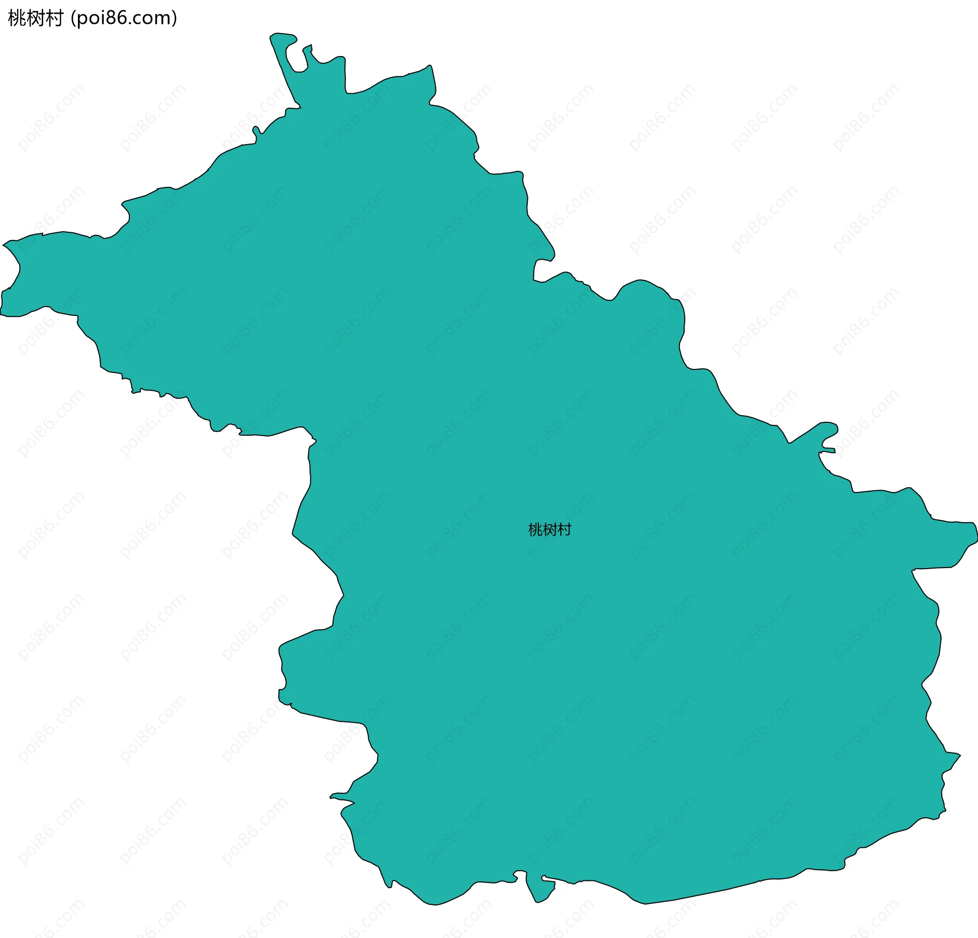 桃树村边界地图