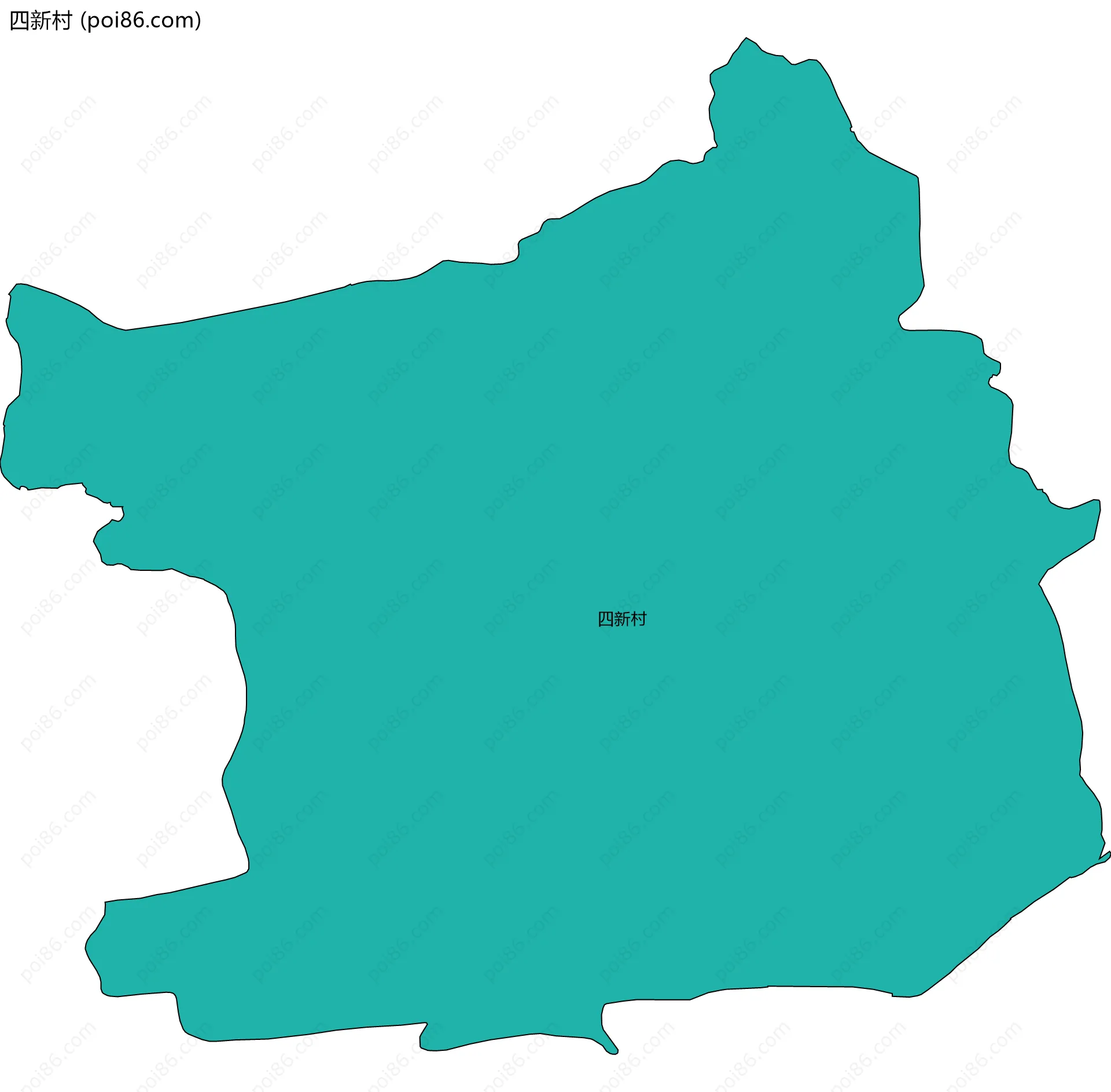 四新村边界地图