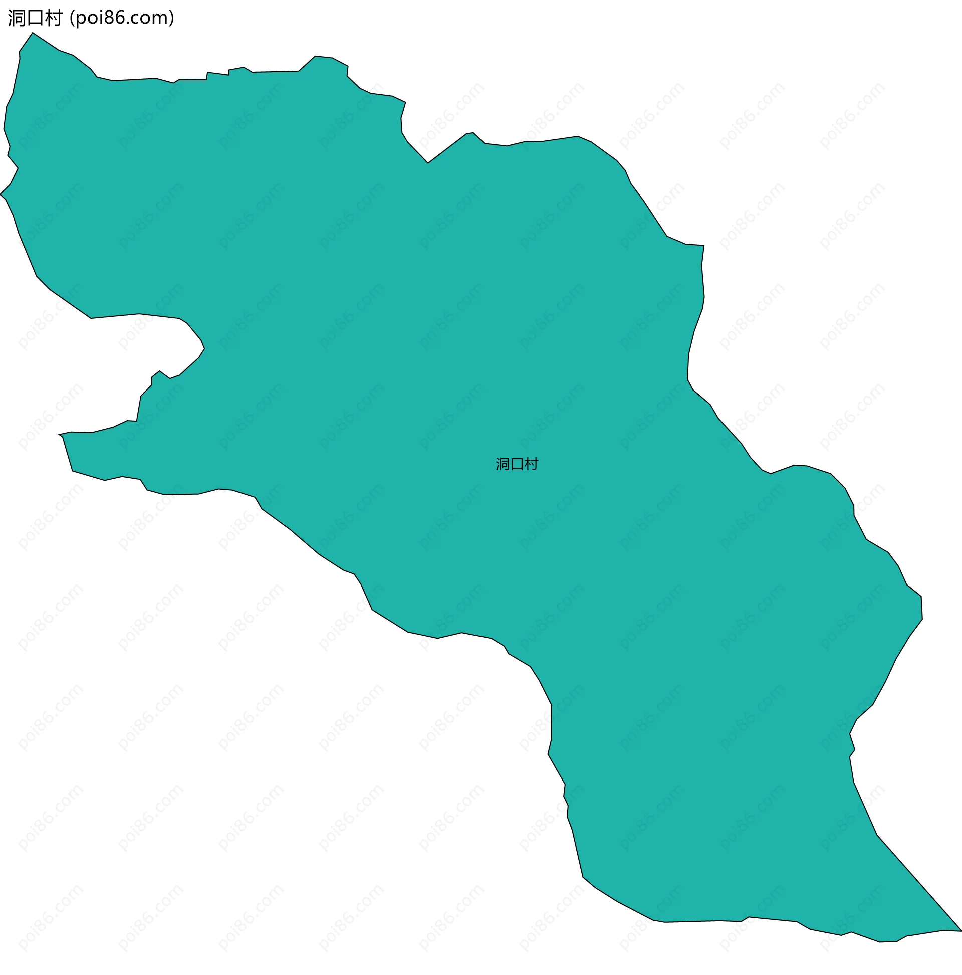 洞口村边界地图
