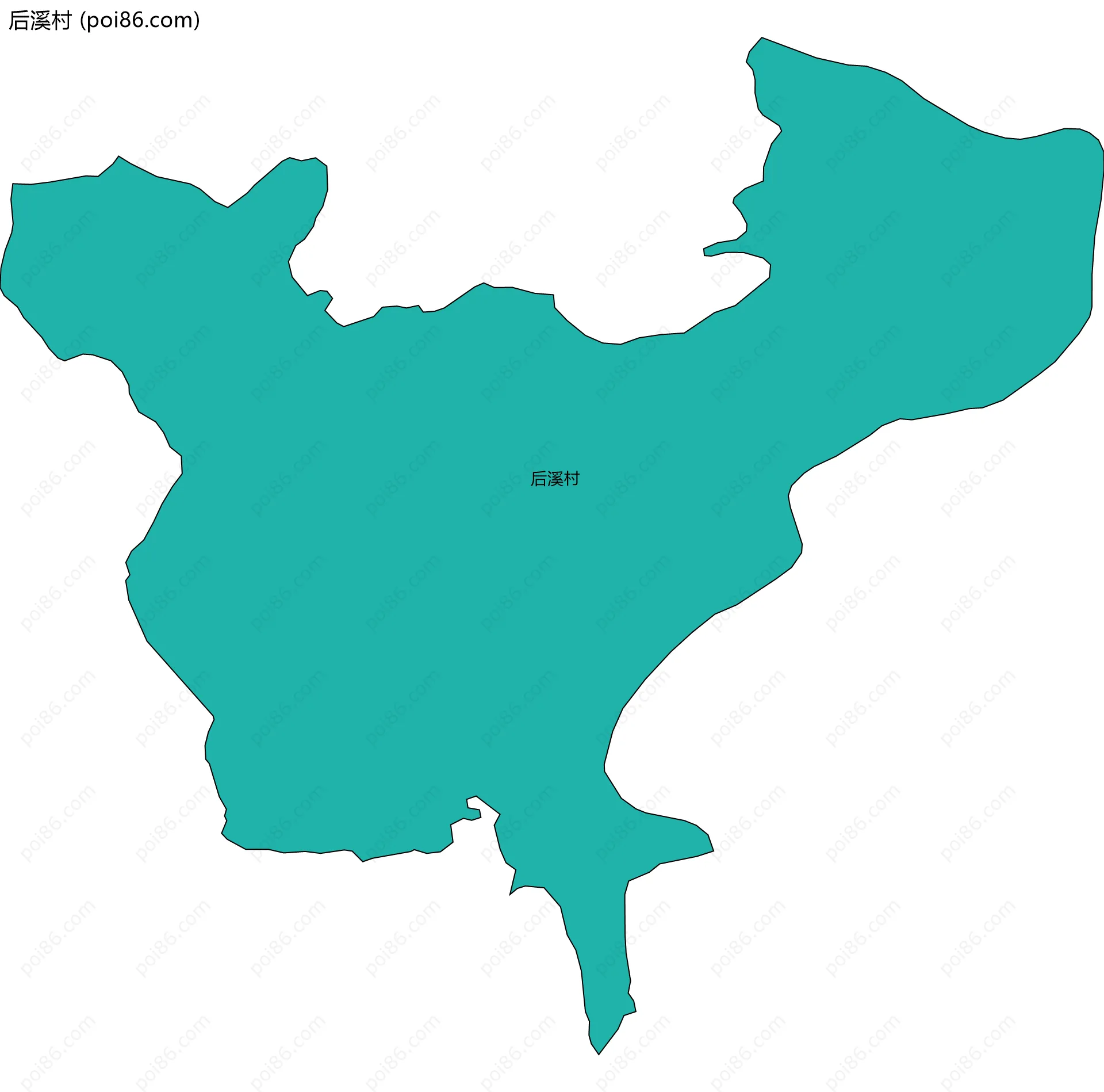 后溪村边界地图
