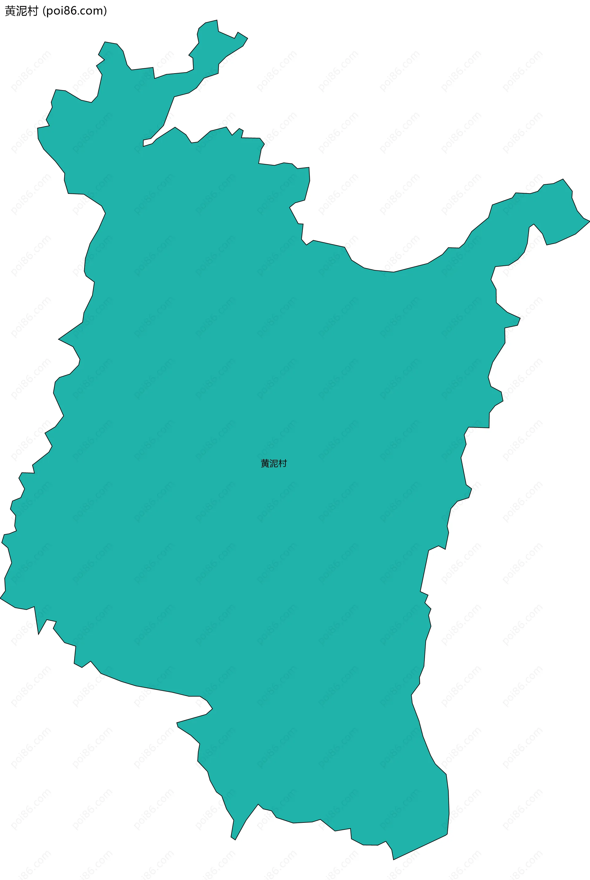 黄泥村边界地图