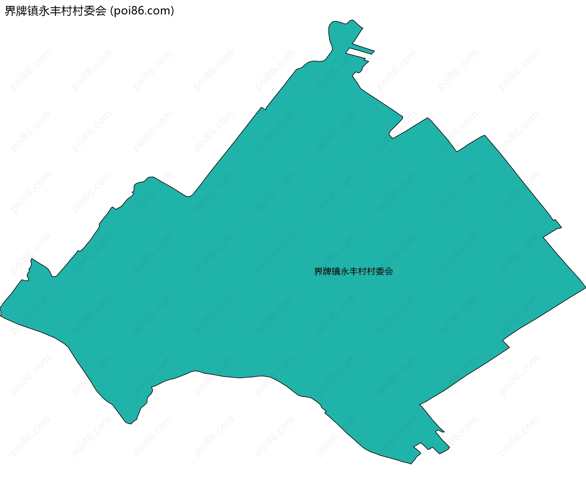 界牌镇永丰村村委会边界地图