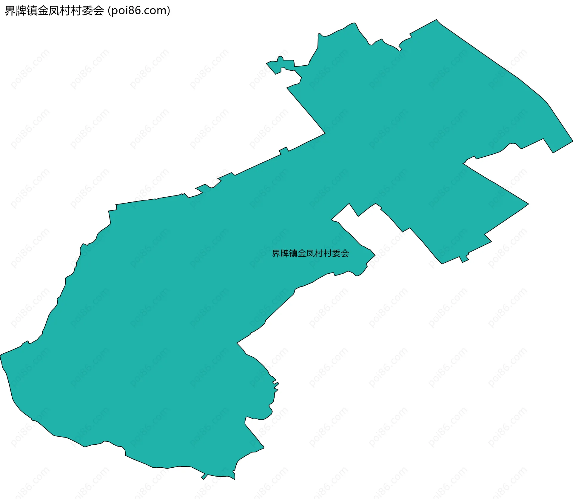 界牌镇金凤村村委会边界地图