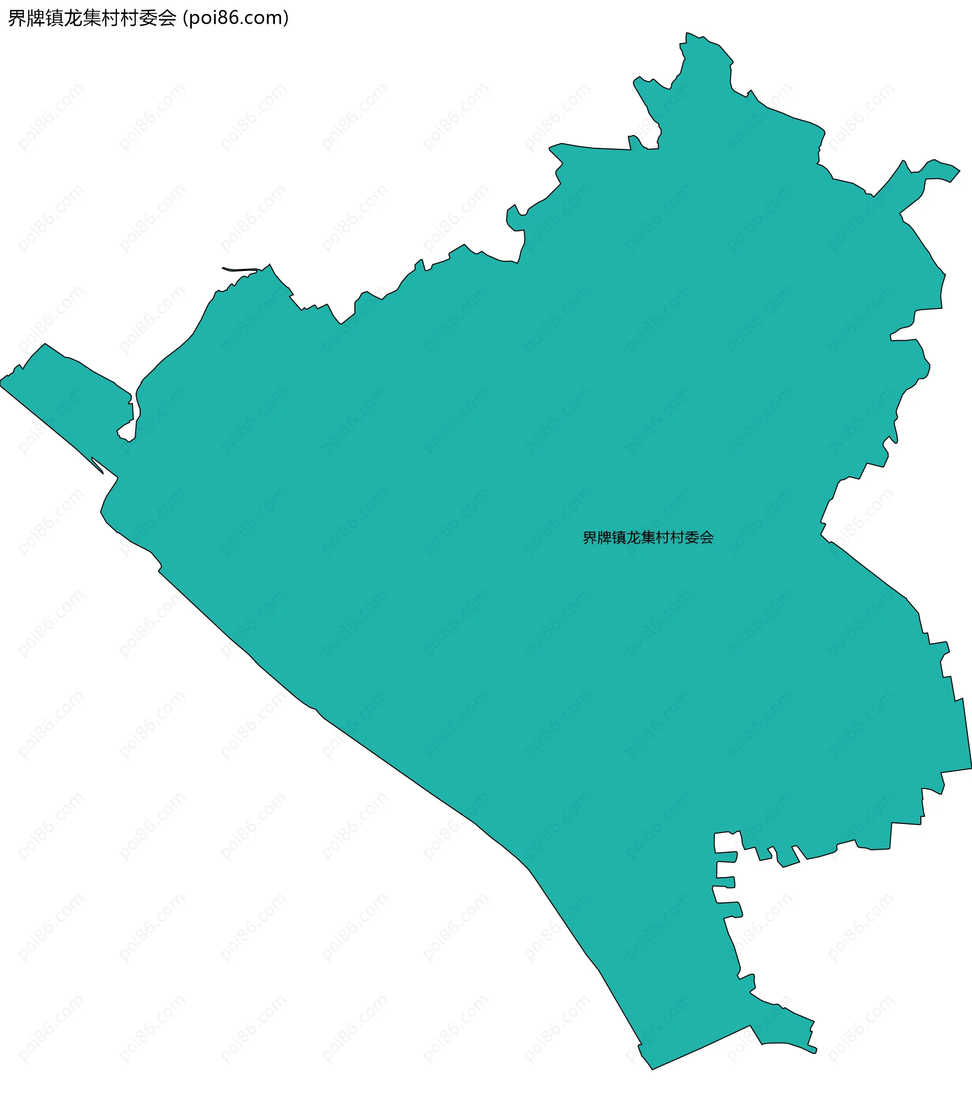 界牌镇龙集村村委会边界地图