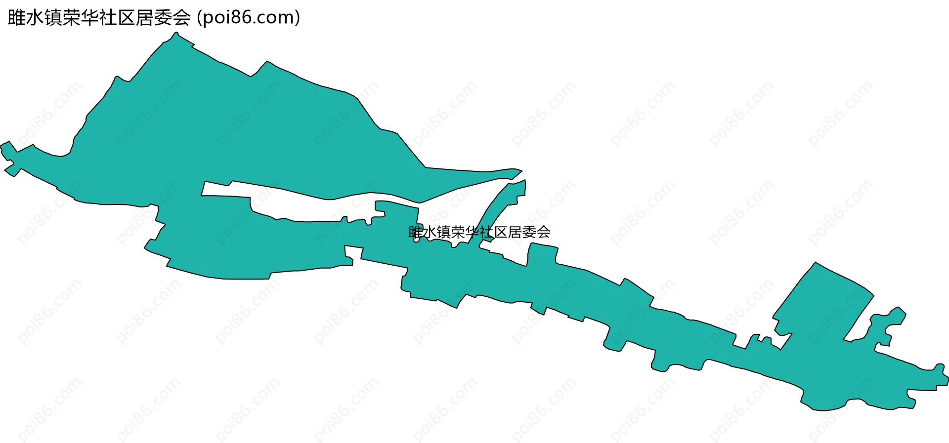雎水镇荣华社区居委会边界地图