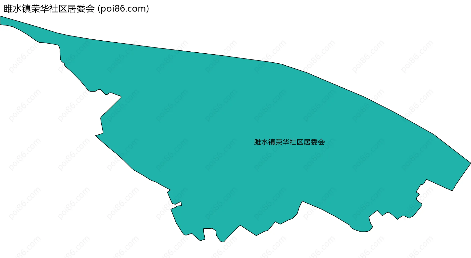 雎水镇荣华社区居委会边界地图