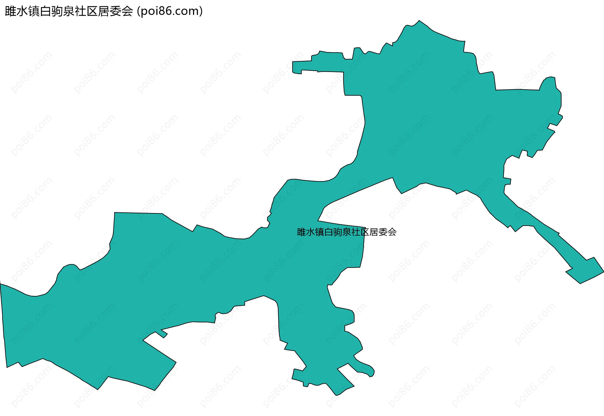 雎水镇白驹泉社区居委会边界地图