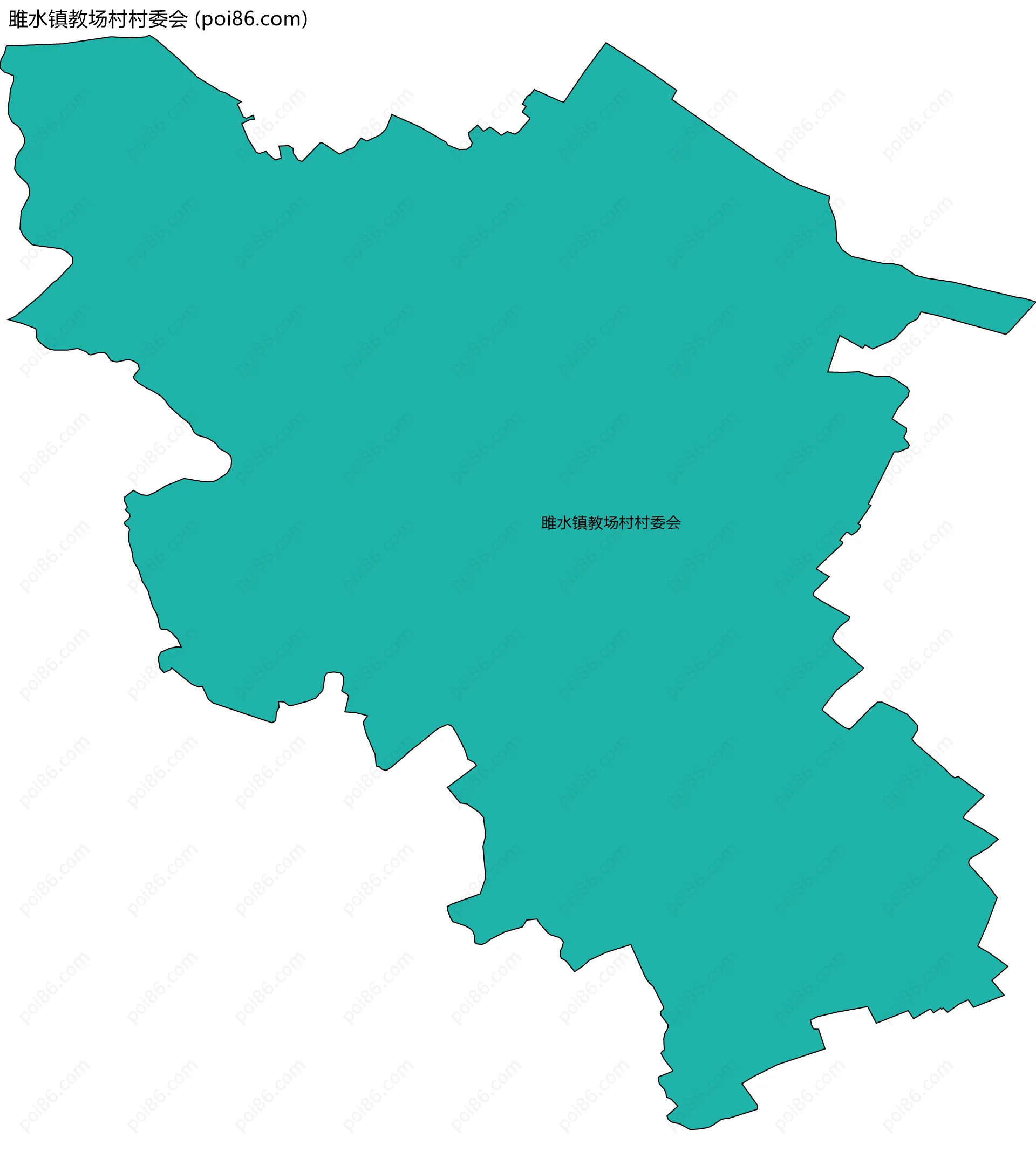 雎水镇教场村村委会边界地图