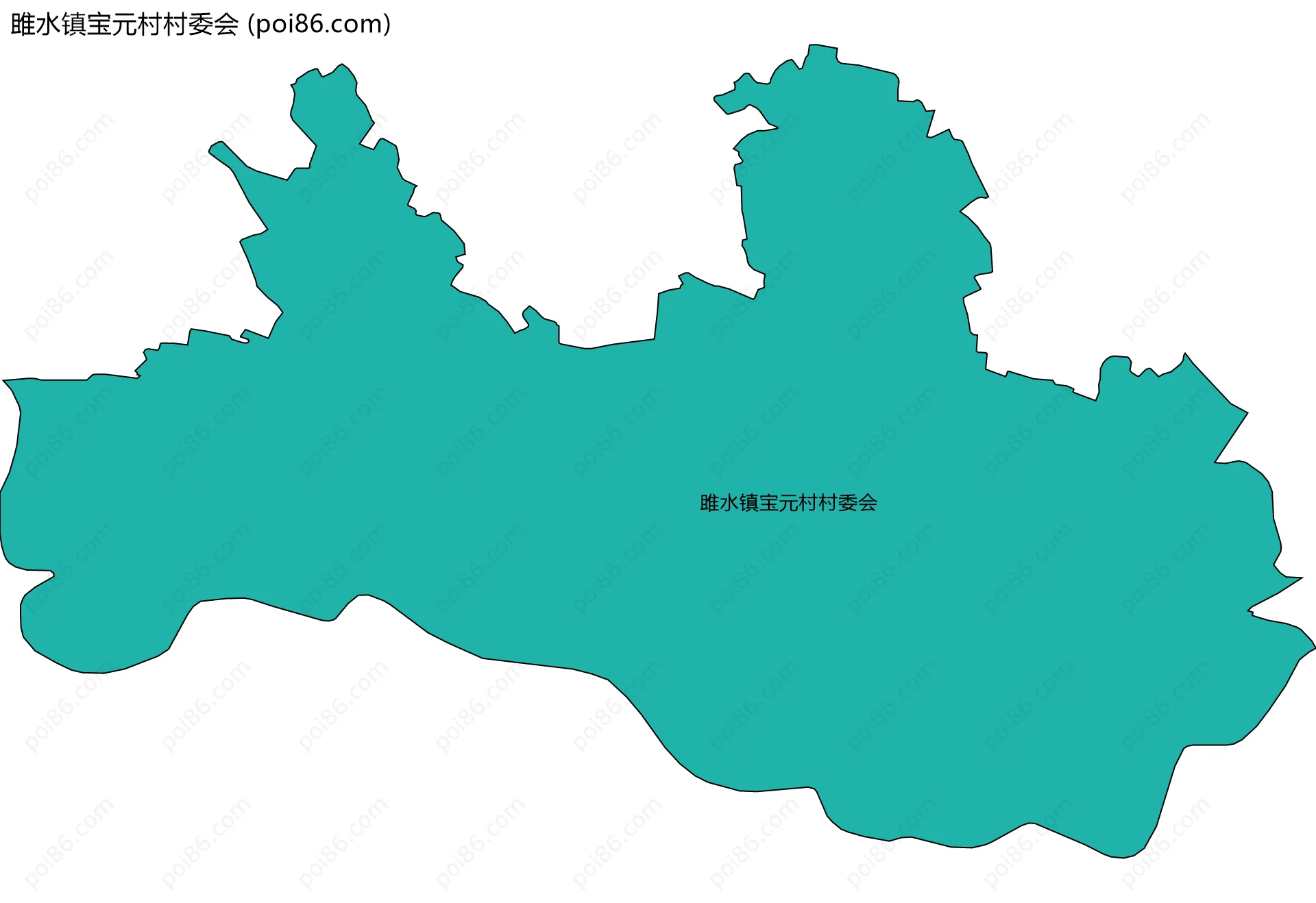 雎水镇宝元村村委会边界地图