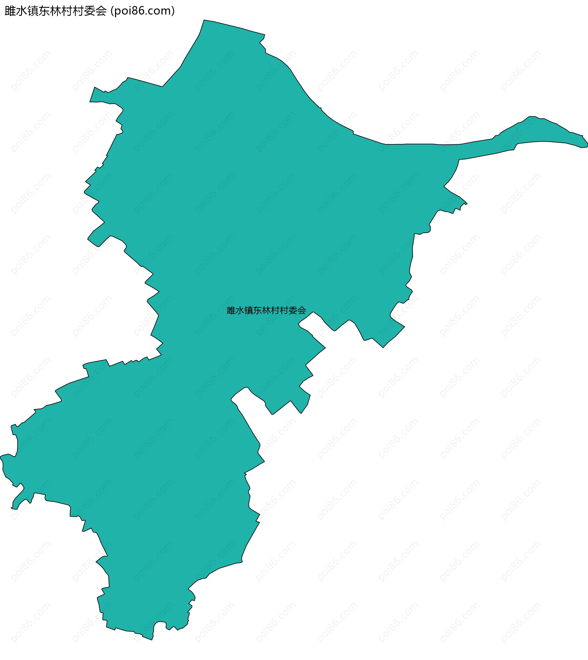 雎水镇东林村村委会边界地图