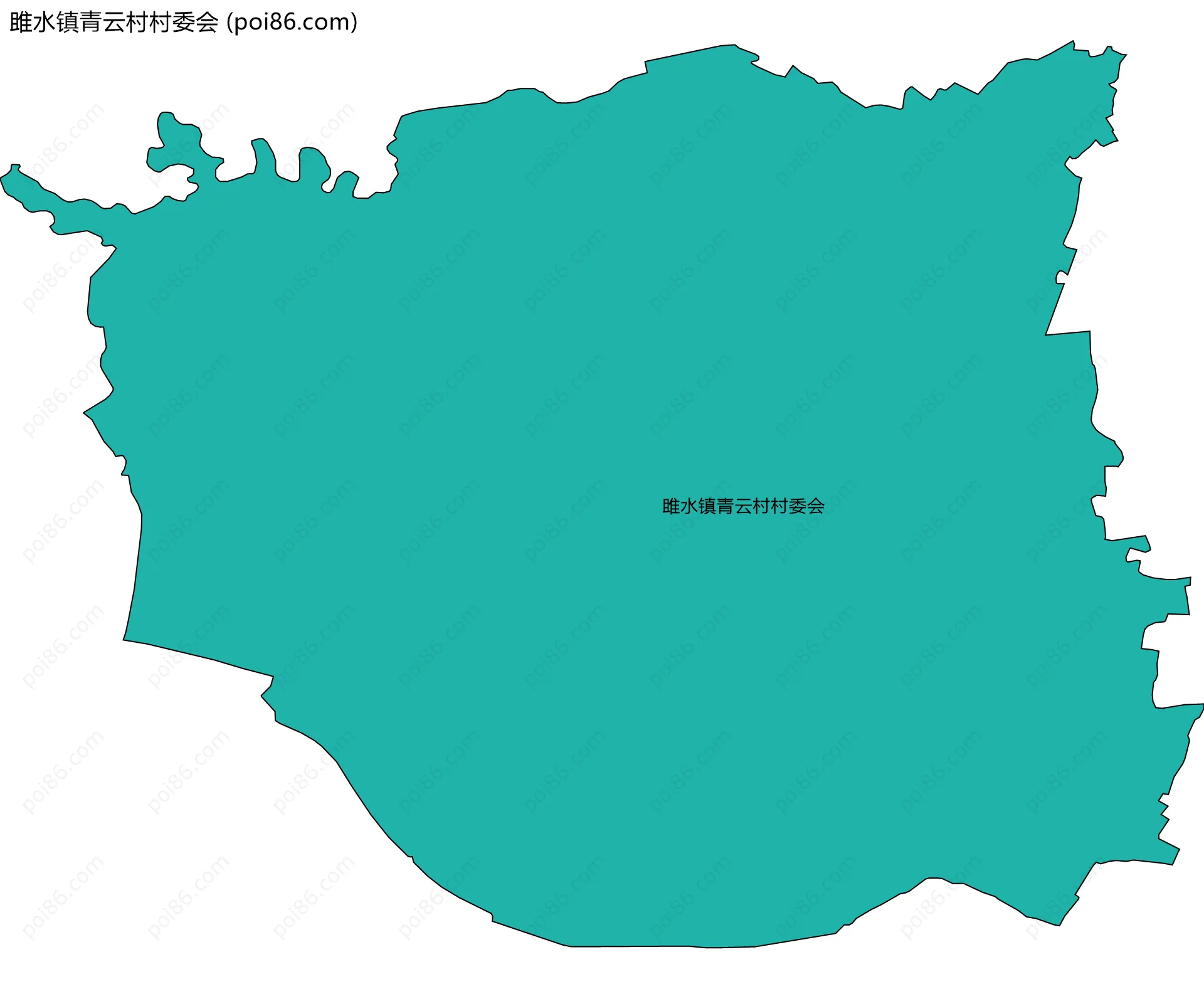 雎水镇青云村村委会边界地图