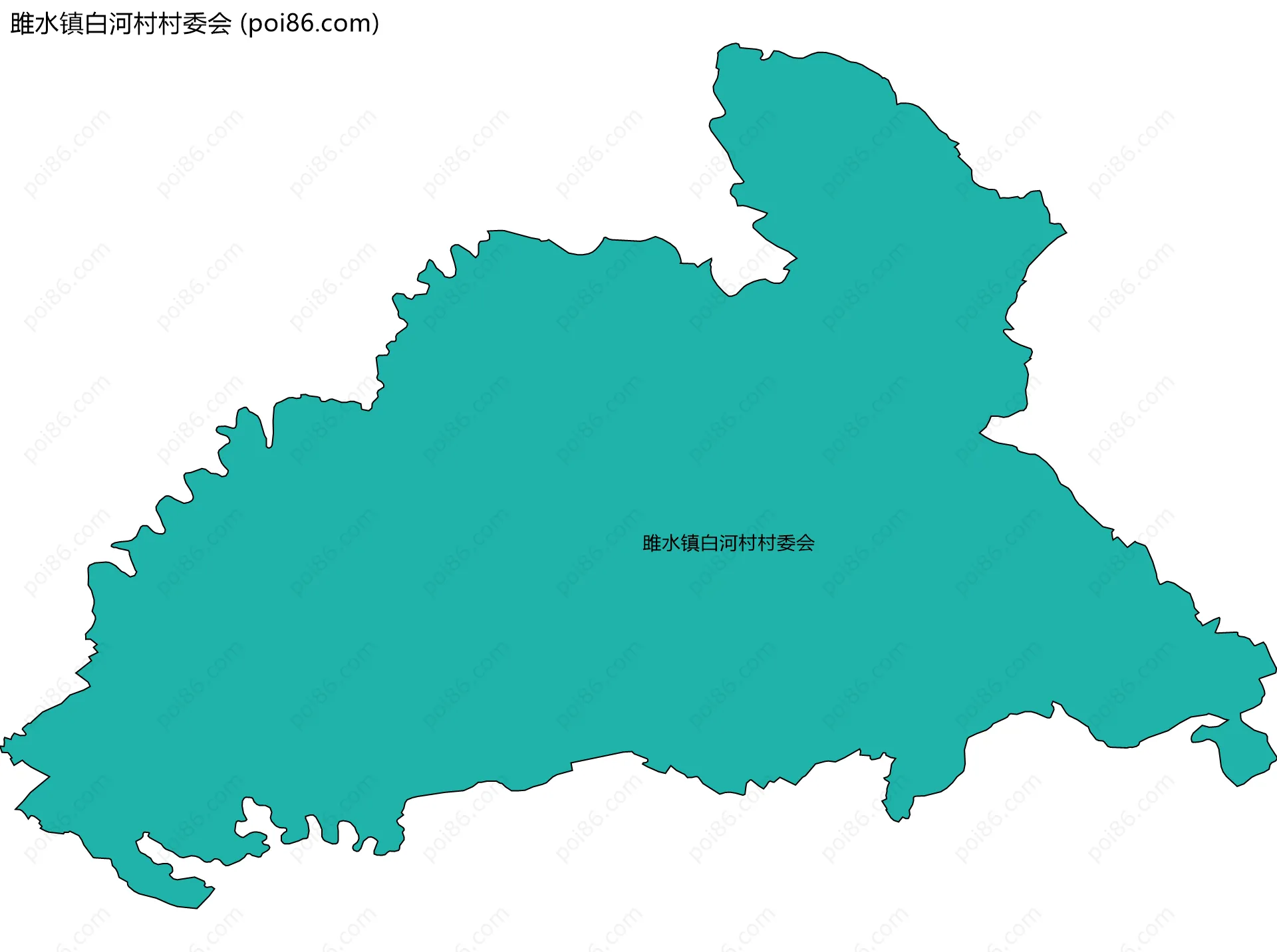 雎水镇白河村村委会边界地图