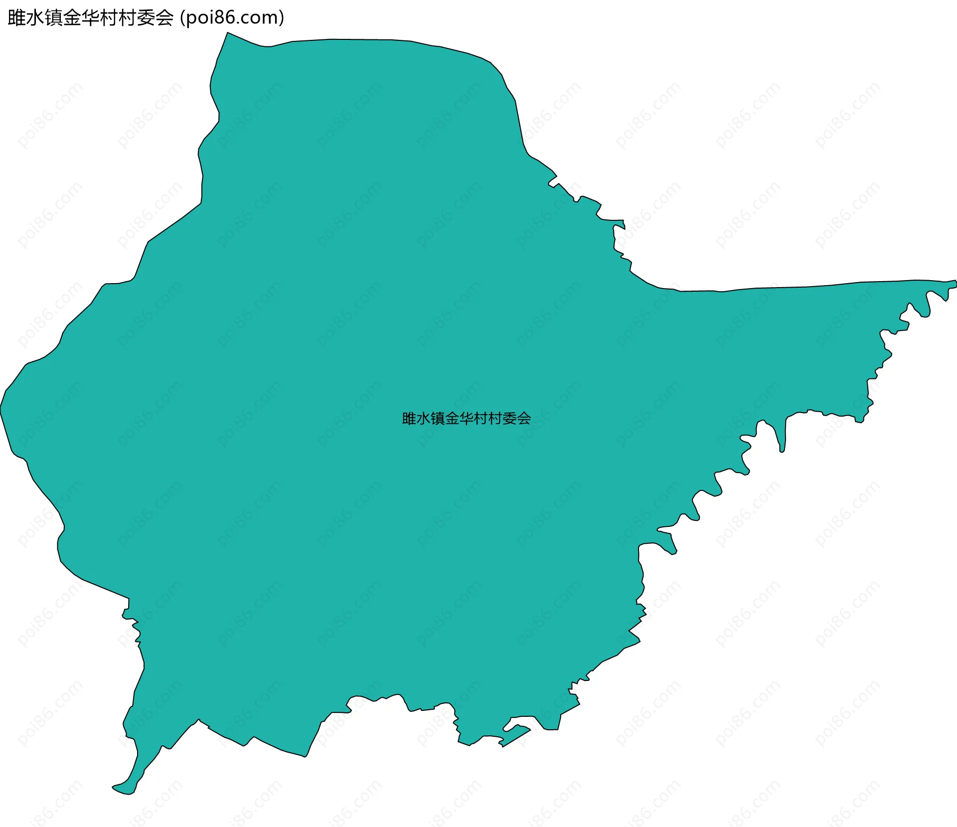 雎水镇金华村村委会边界地图