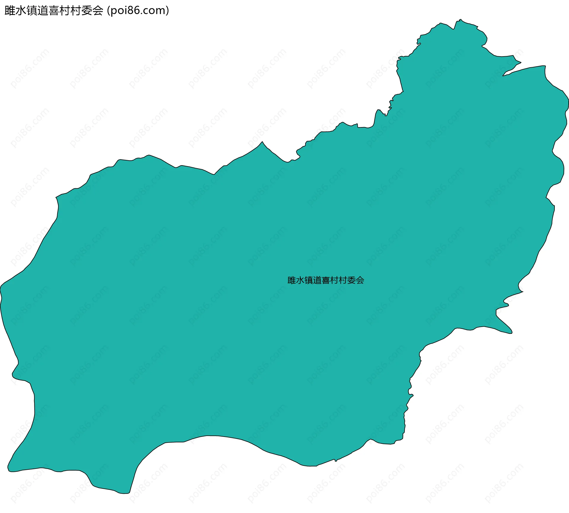 雎水镇道喜村村委会边界地图