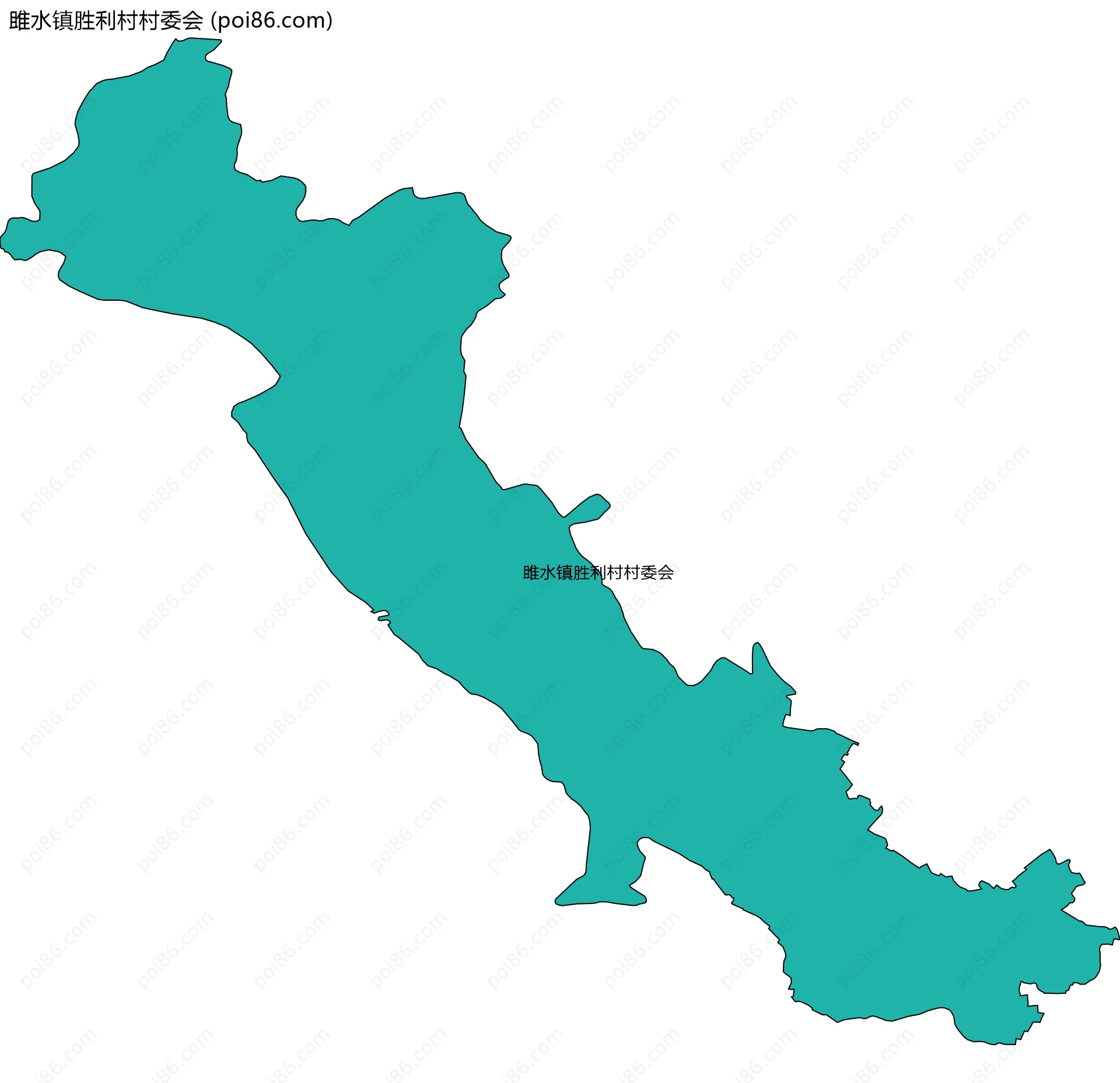 雎水镇胜利村村委会边界地图
