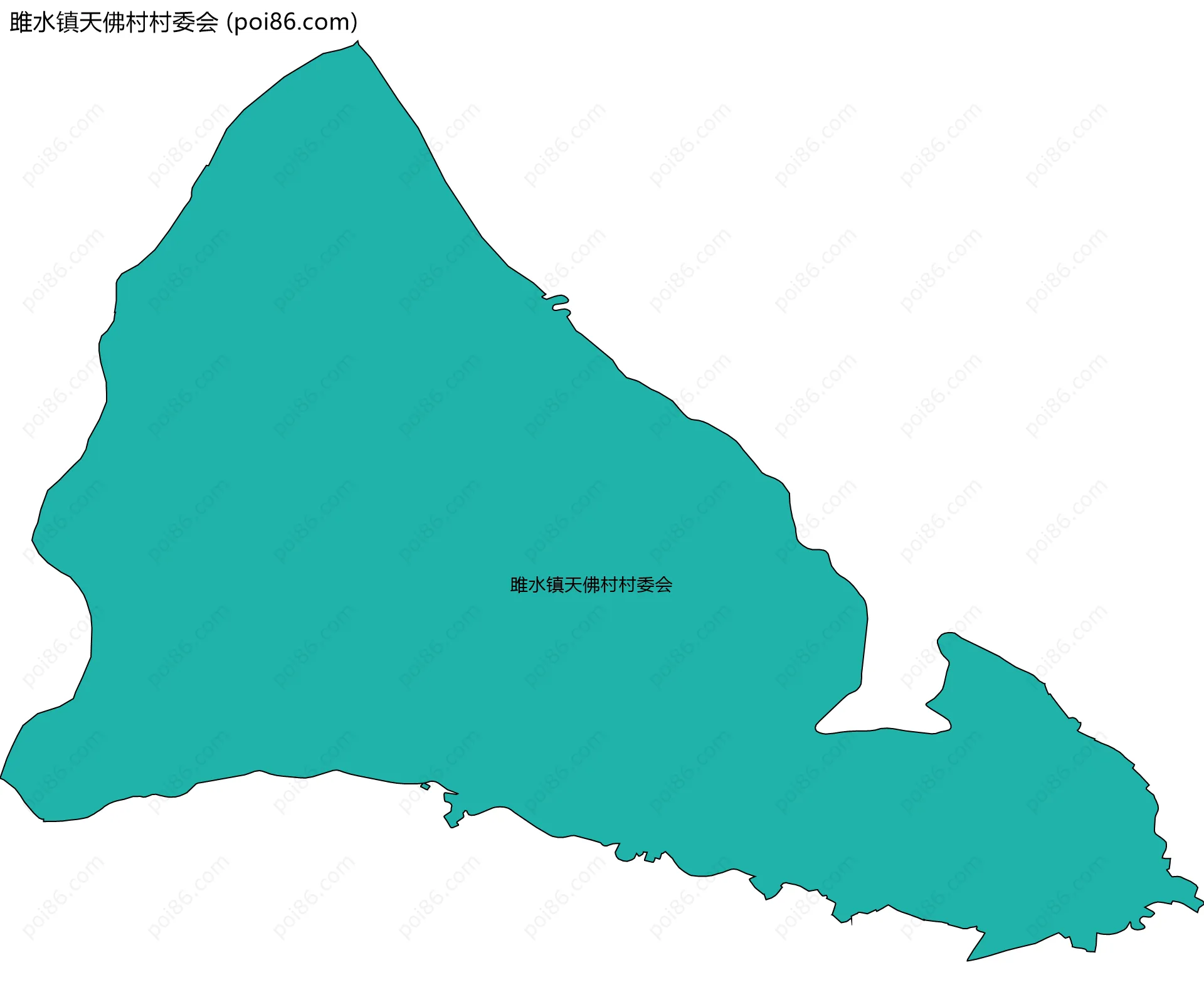 雎水镇天佛村村委会边界地图