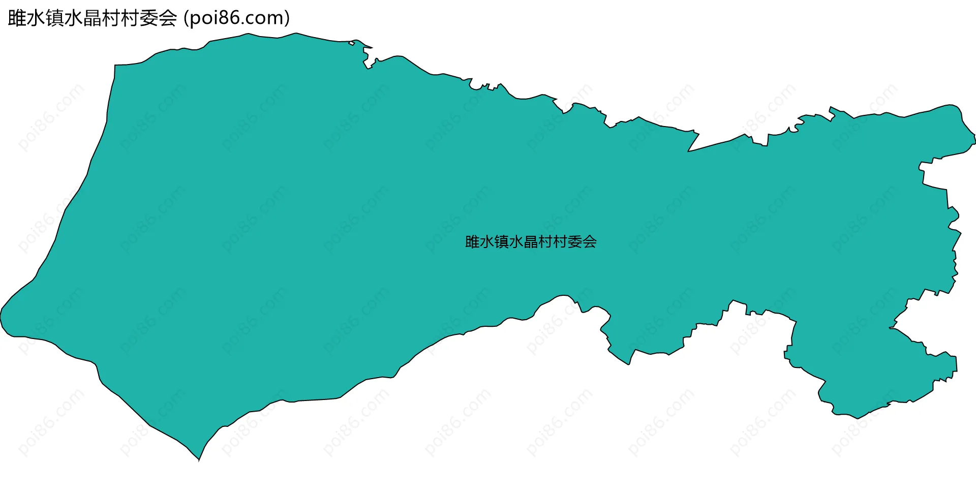 雎水镇水晶村村委会边界地图