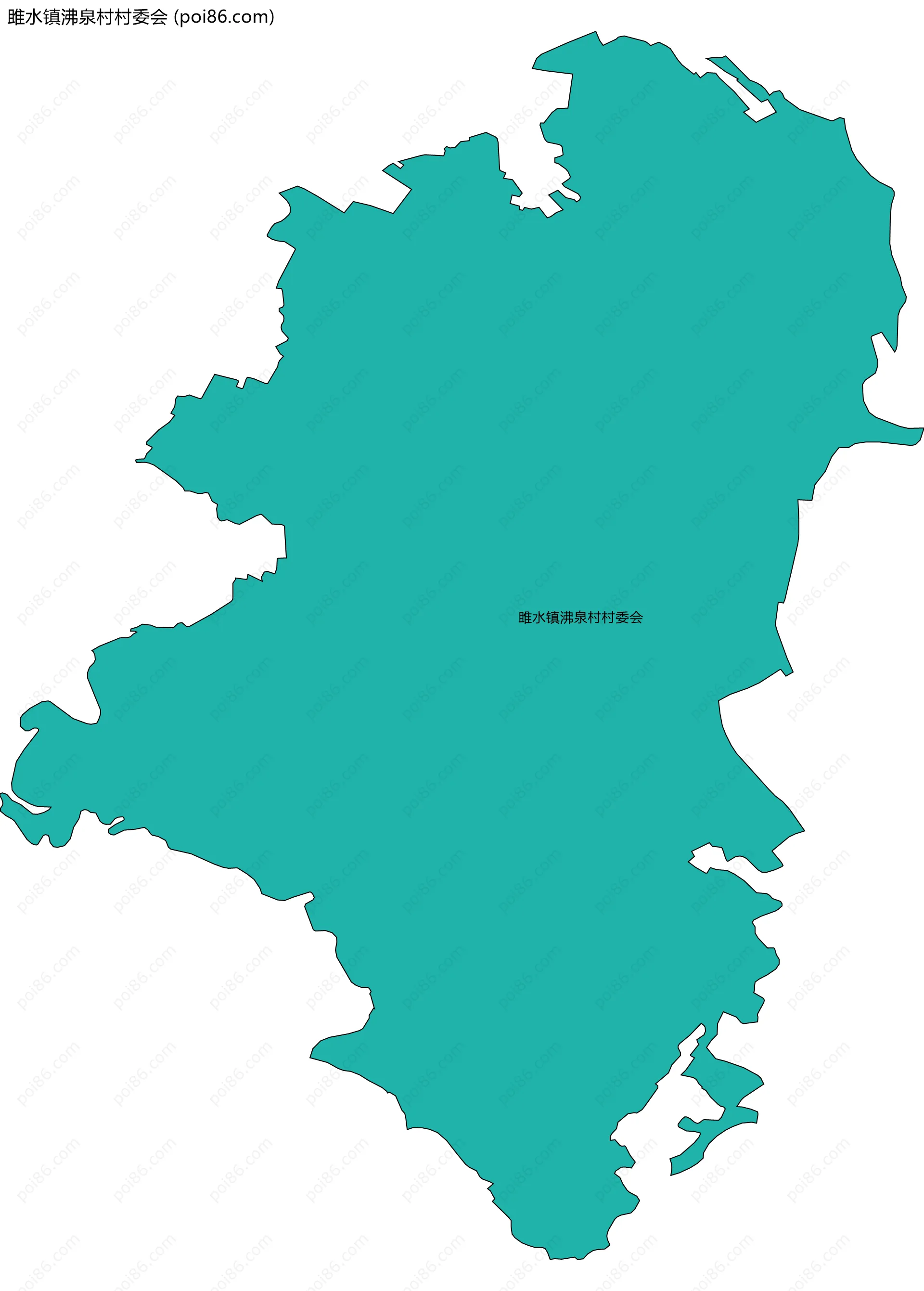 雎水镇沸泉村村委会边界地图