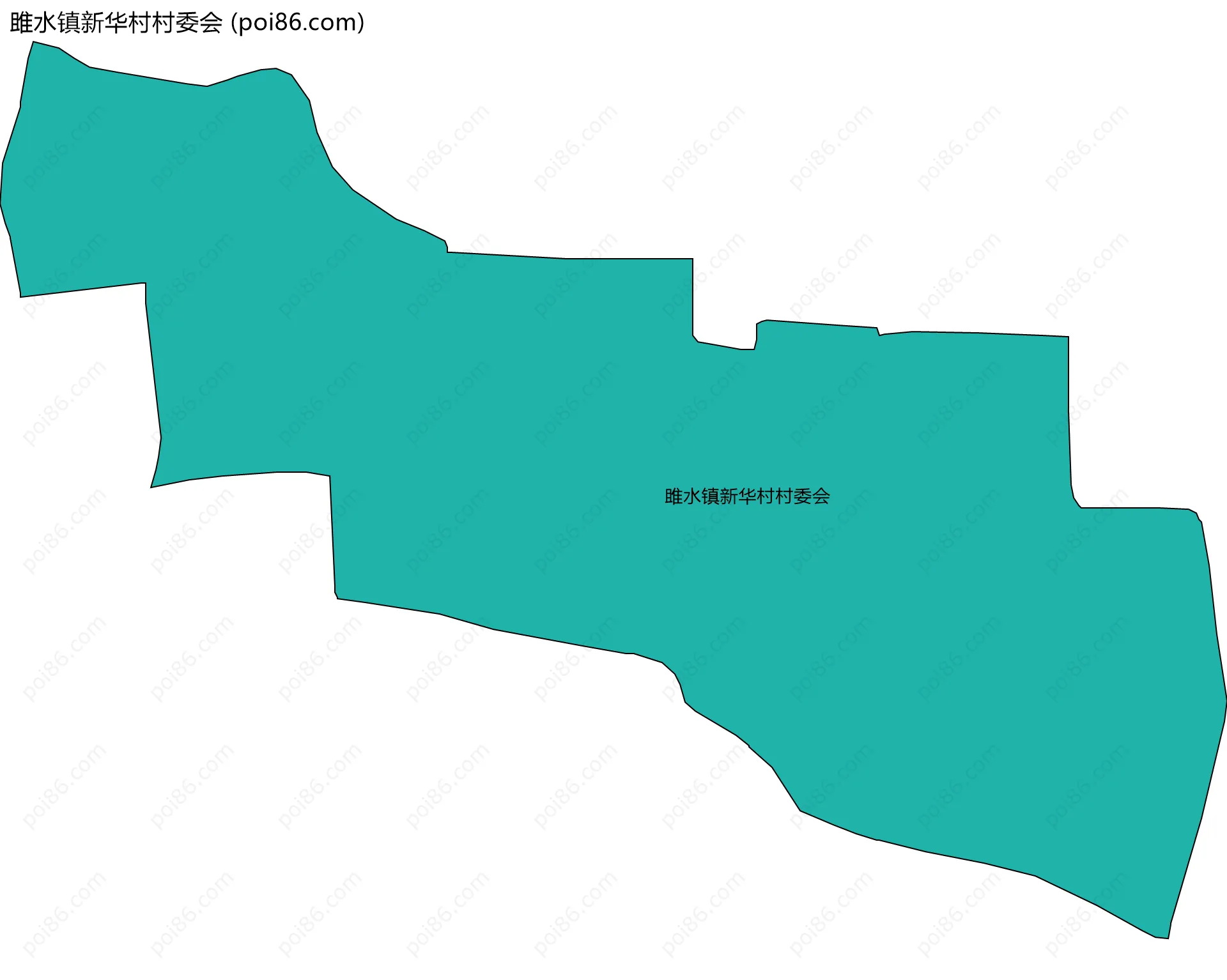 雎水镇新华村村委会边界地图