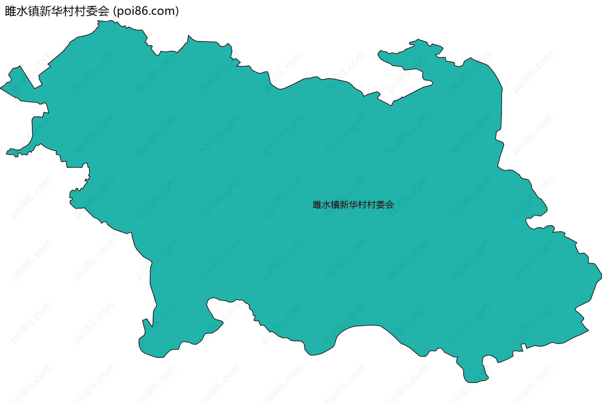 雎水镇新华村村委会边界地图