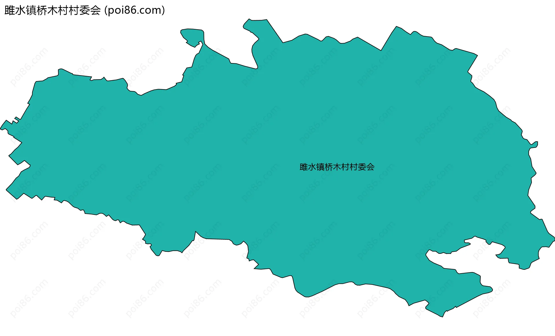 雎水镇桥木村村委会边界地图