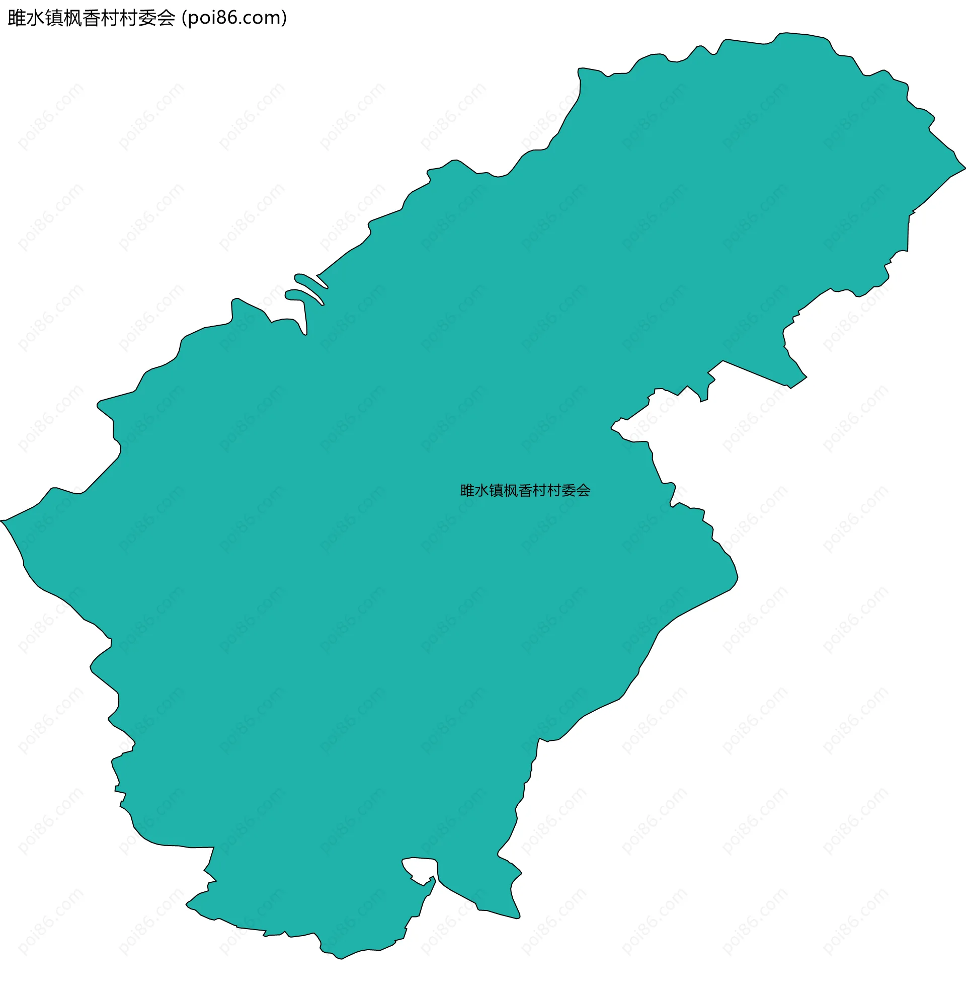 雎水镇枫香村村委会边界地图