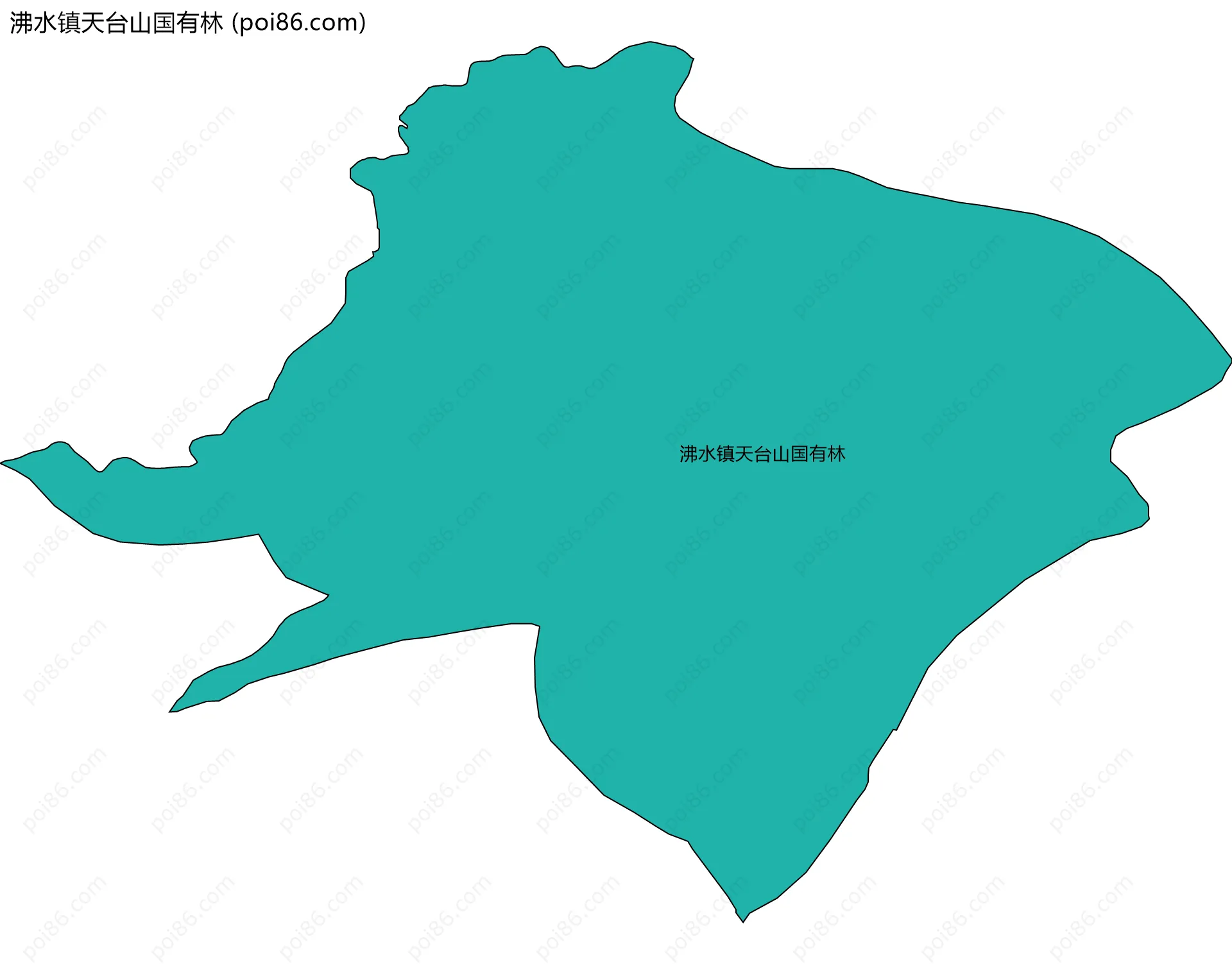 沸水镇天台山国有林边界地图