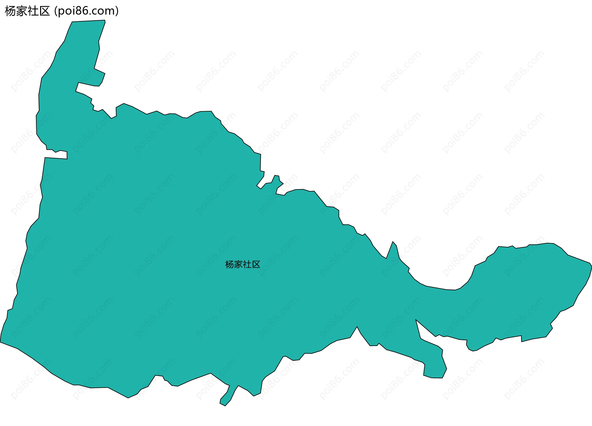 杨家社区边界地图