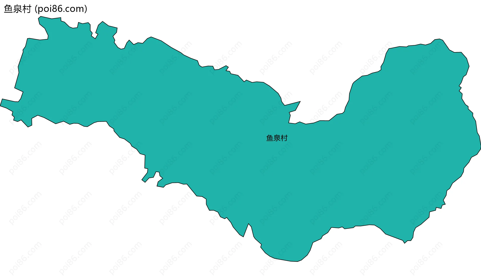 鱼泉村边界地图