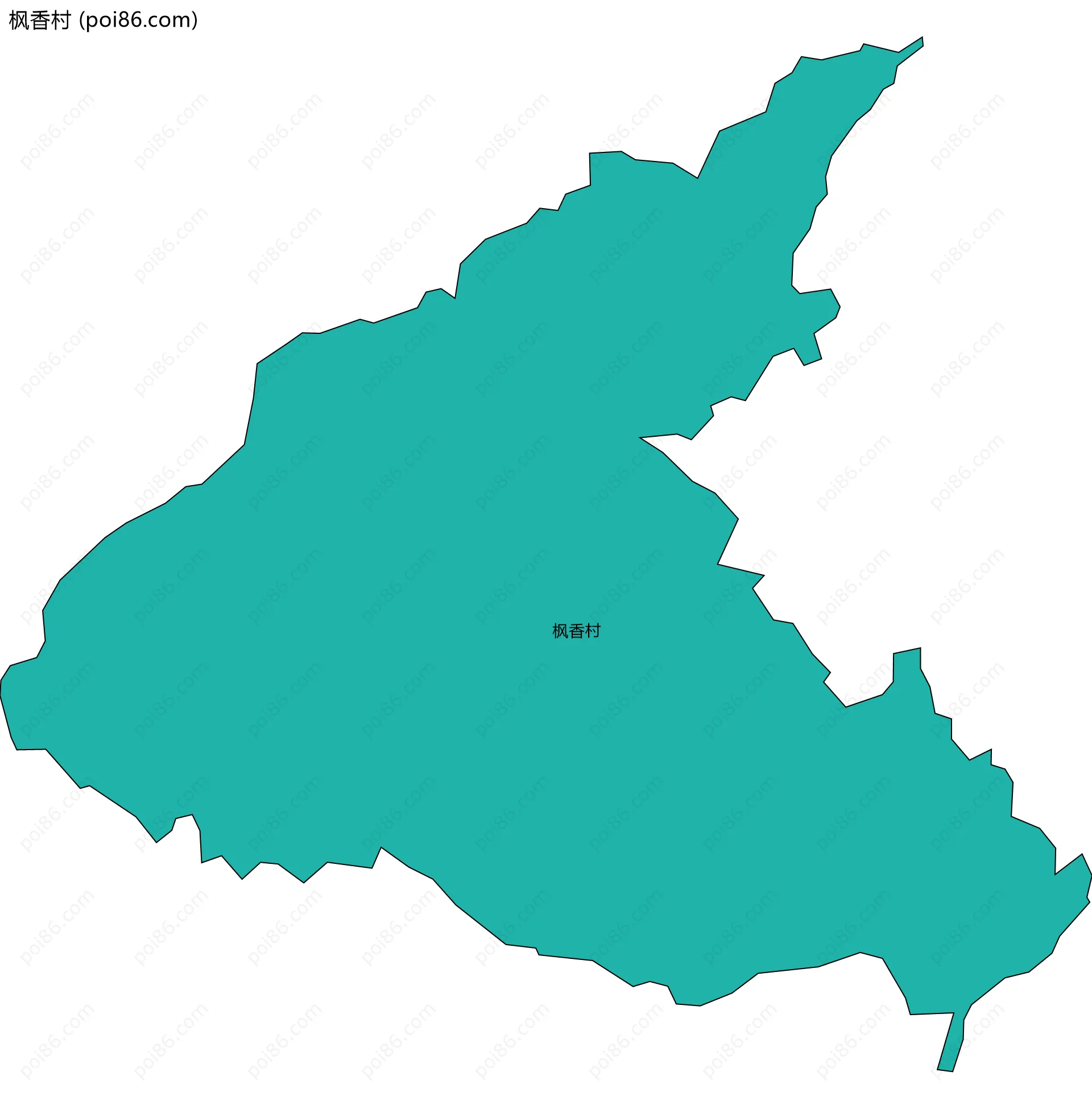 枫香村边界地图