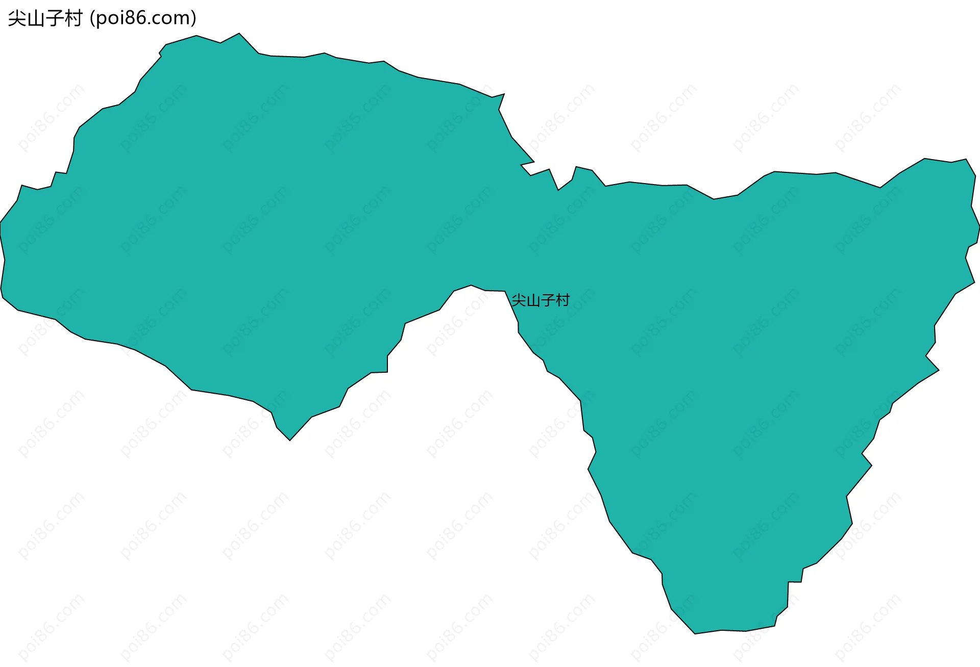 尖山子村边界地图