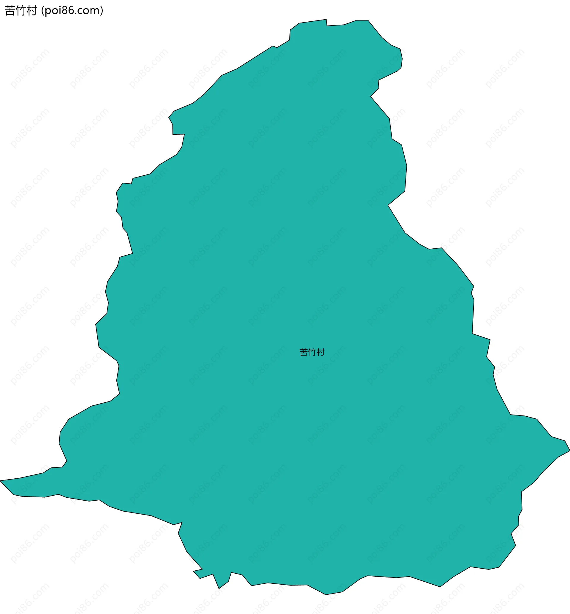 苦竹村边界地图