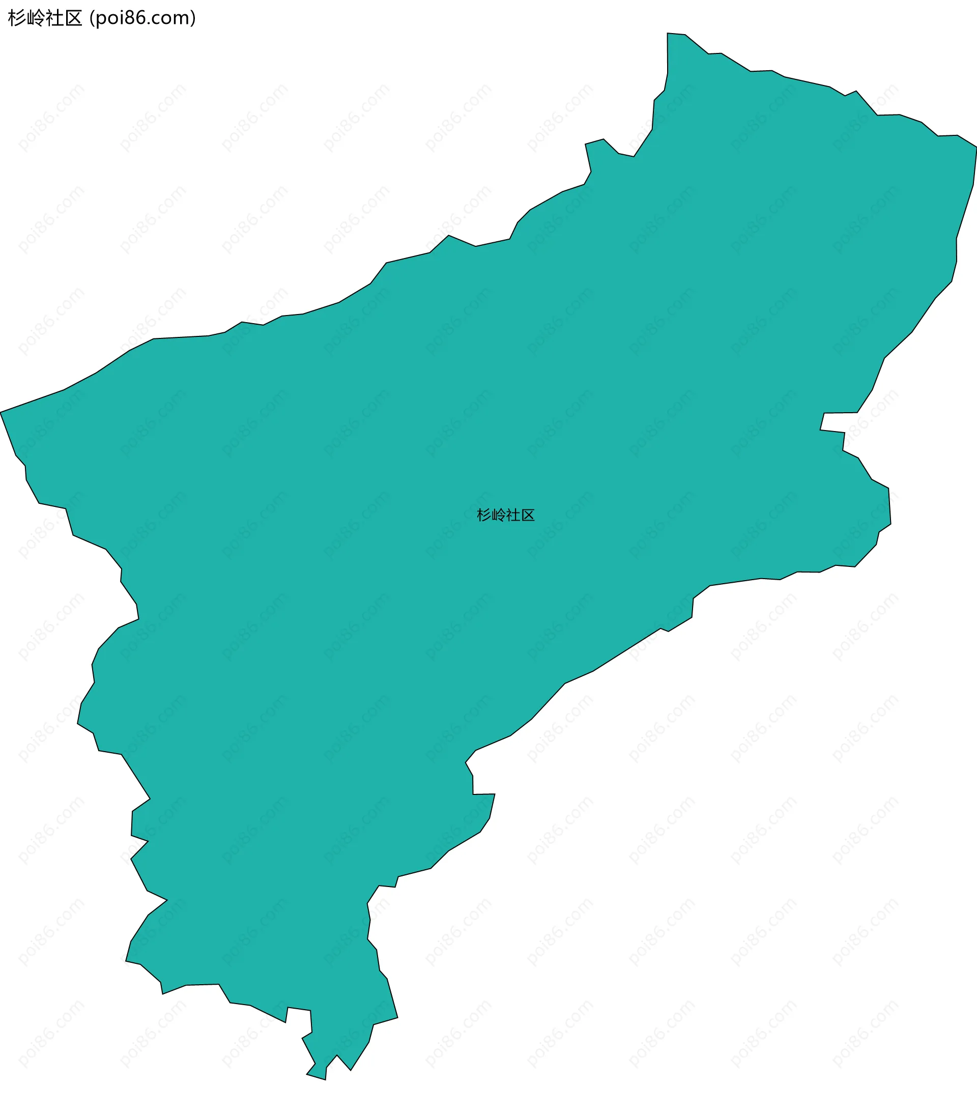 杉岭社区边界地图